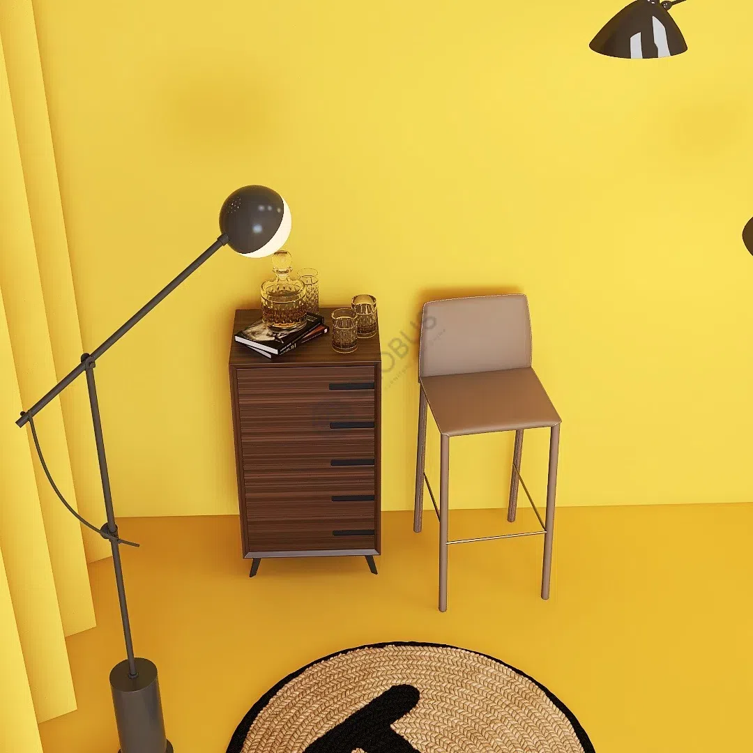 Bar chair WALTER KNOLL Saddle