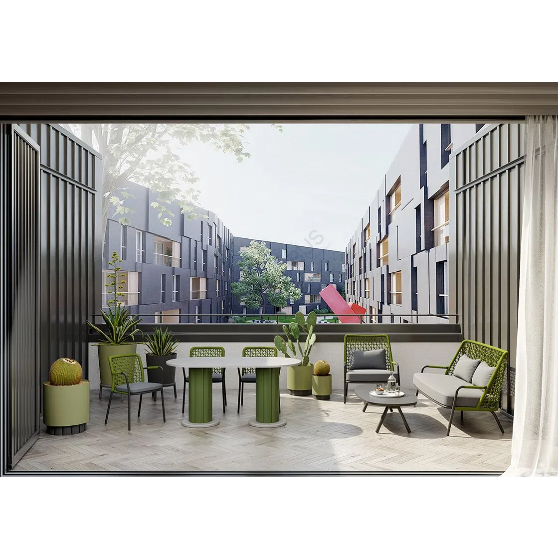 Outdoor armchair Ghino