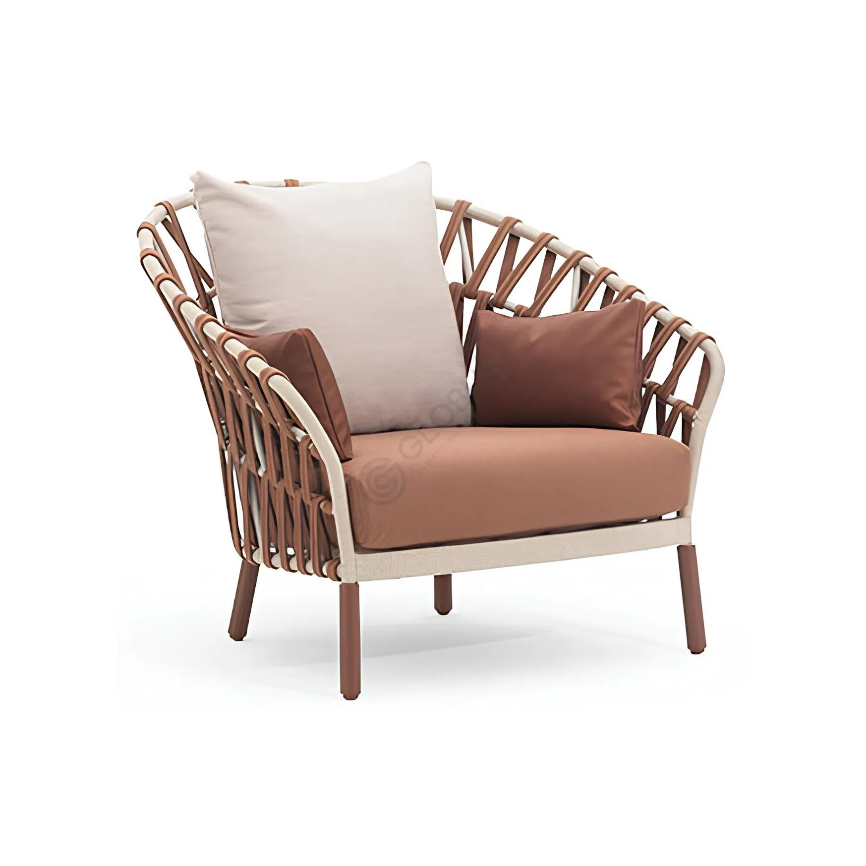 Outdoor armchair VARASCHIN Emma Cross