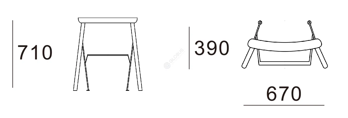 Bar chair LIGHTSPACE Balustrade 1900