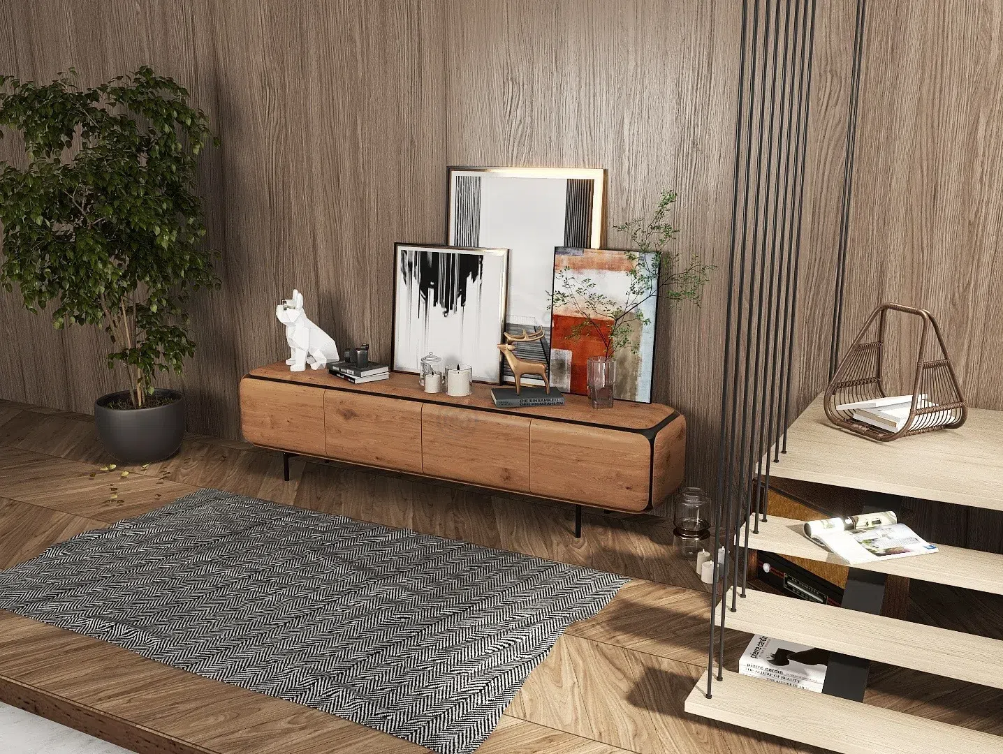 TV stand PORADA Pebble