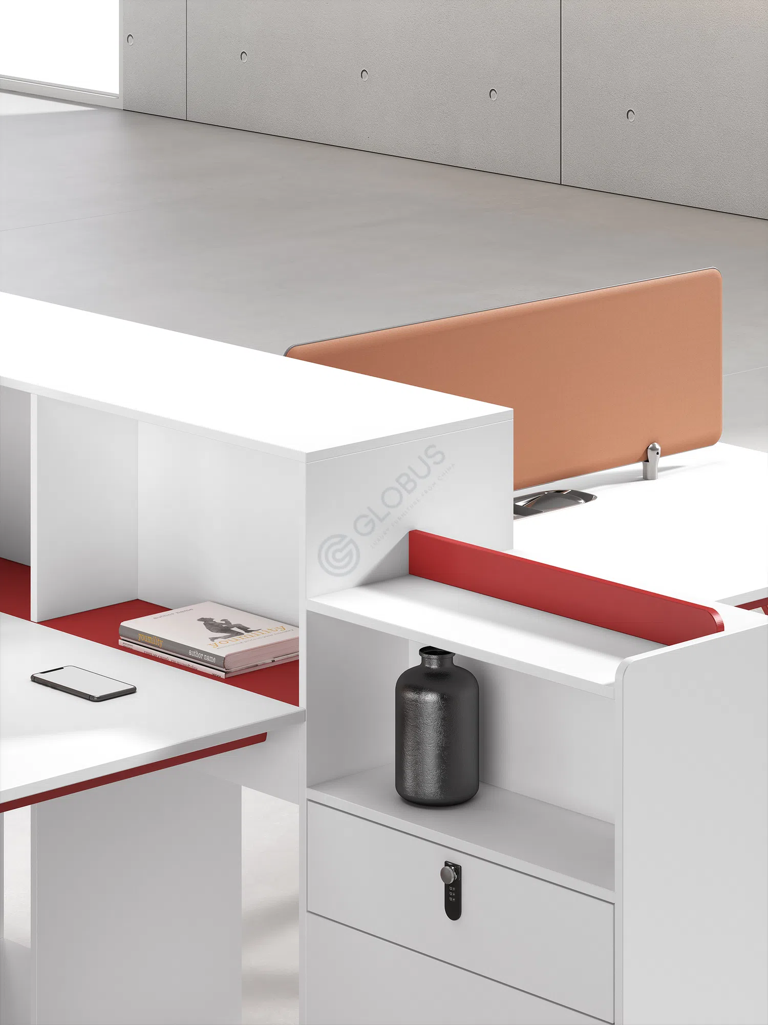 Office desk with partitions Candor