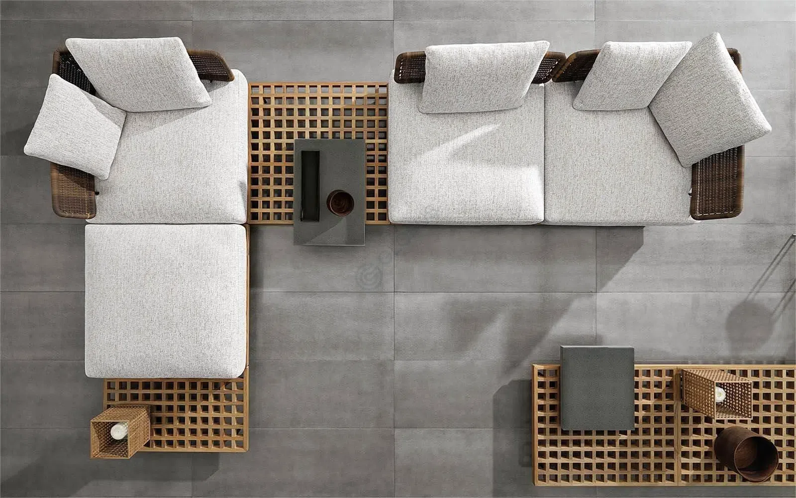 Outdoor sofa MINOTTI Quadrado