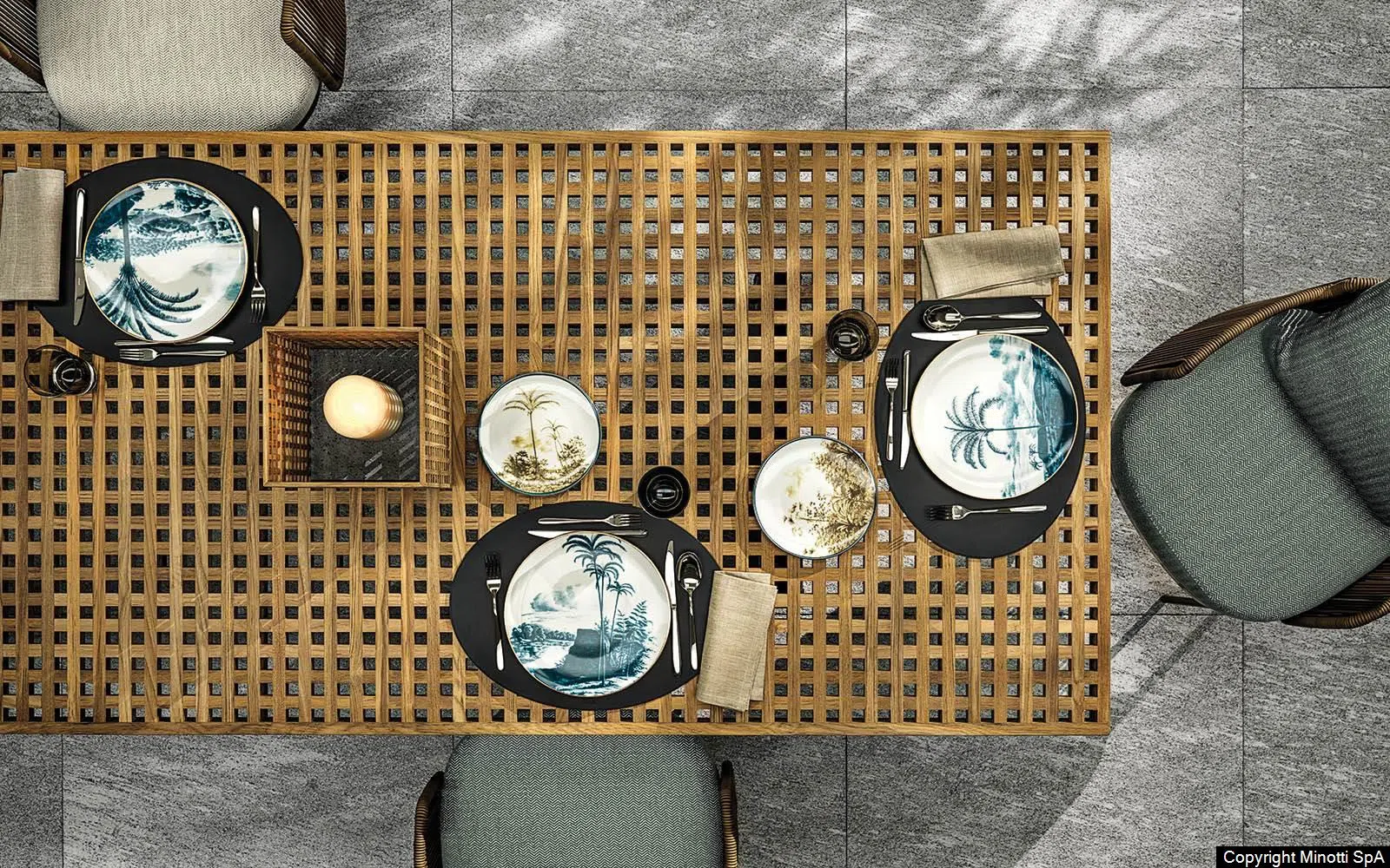 Outdoor dining table MINOTTI Quadrado