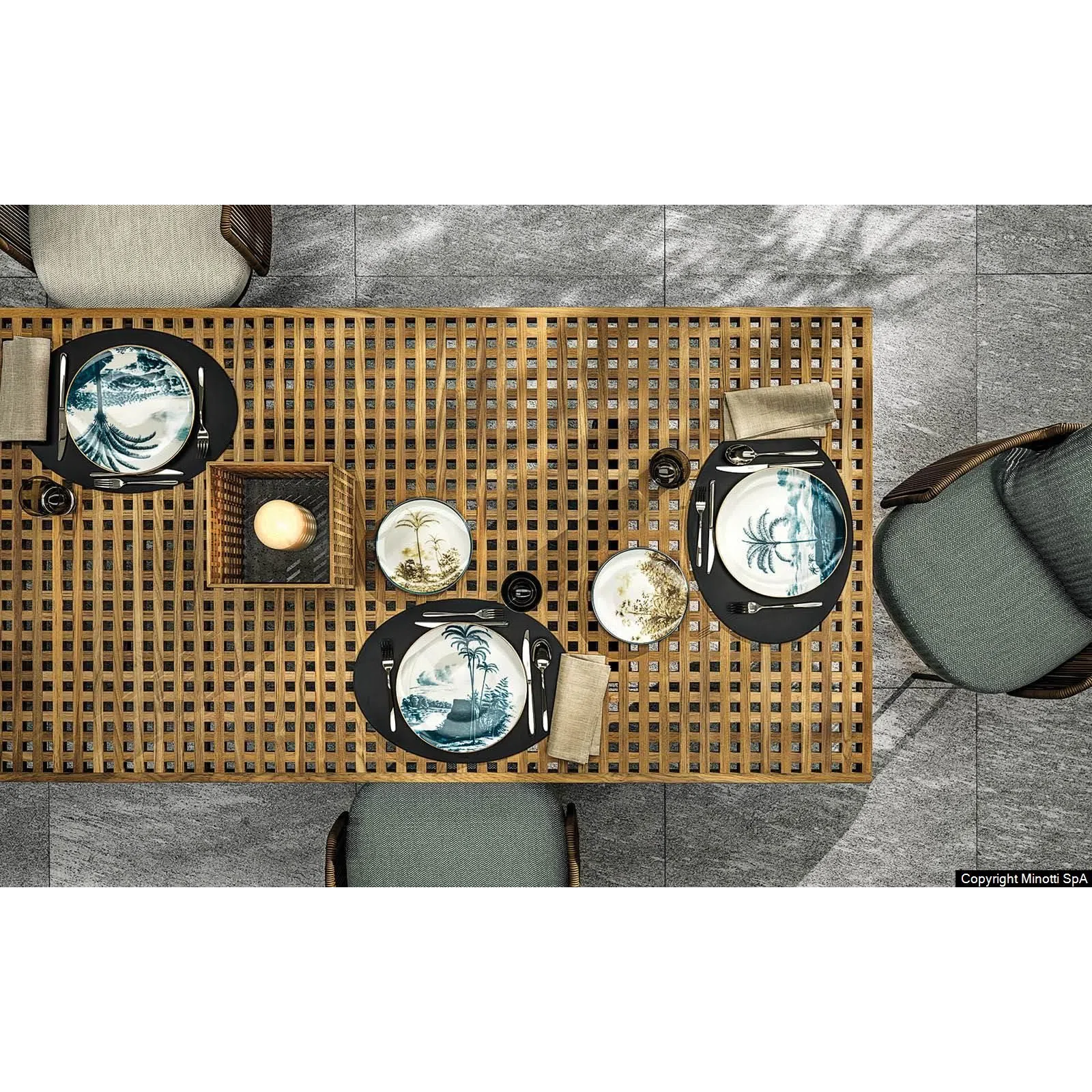 Outdoor dining table MINOTTI Quadrado