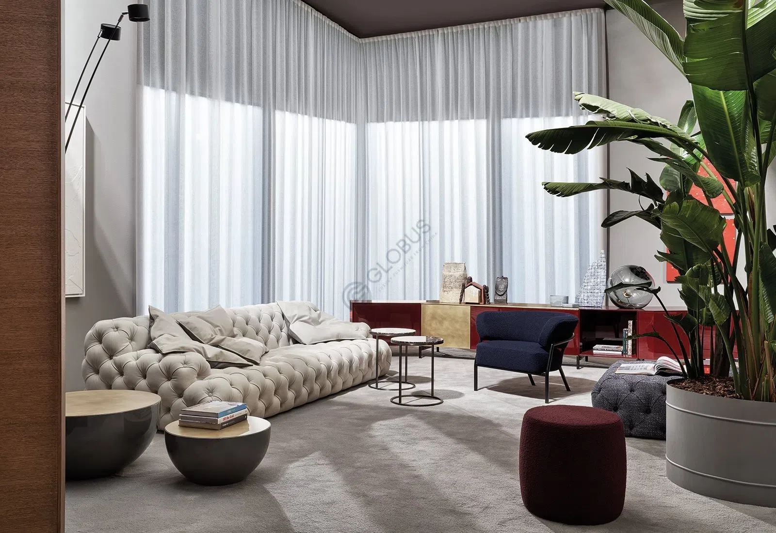 Sofa MERIDIANI Norton Capitonne