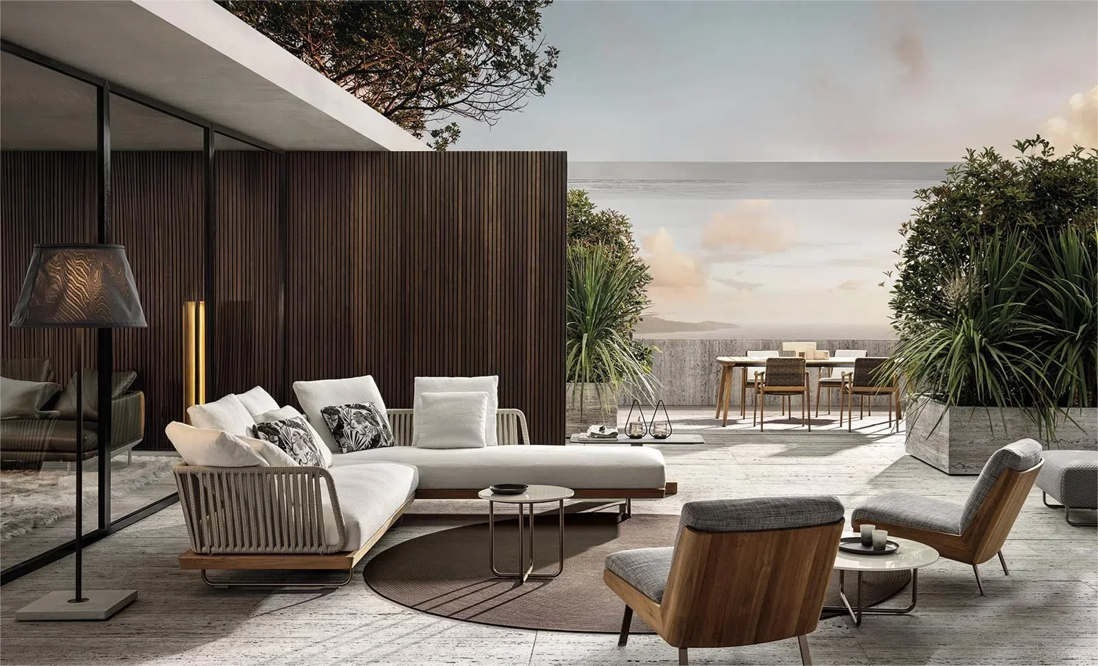 Outdoor coffee table MINOTTI Sunray