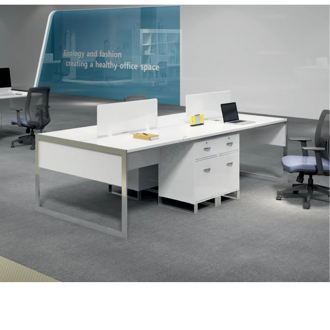 Office desk with partitions Pezzetto