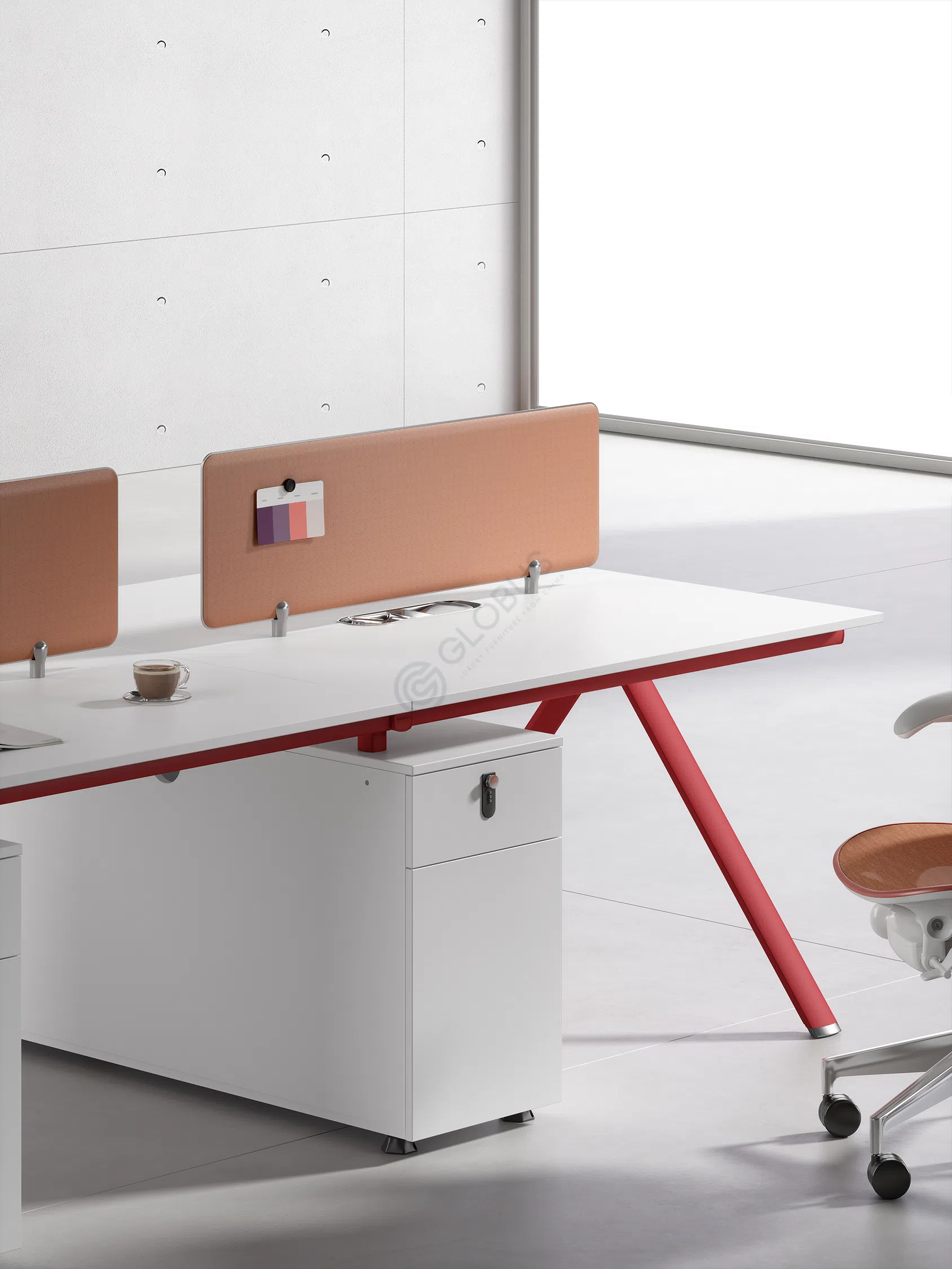 Office desk with partitions Kavian