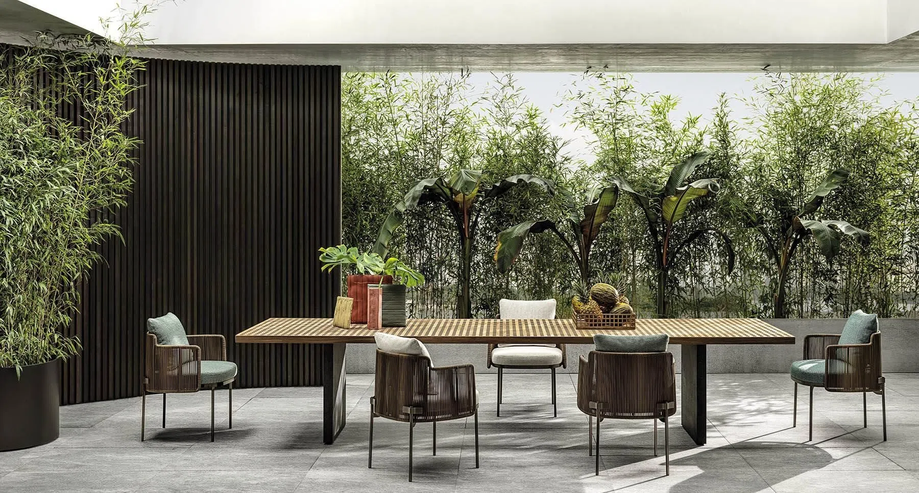 Outdoor dining table MINOTTI Quadrado