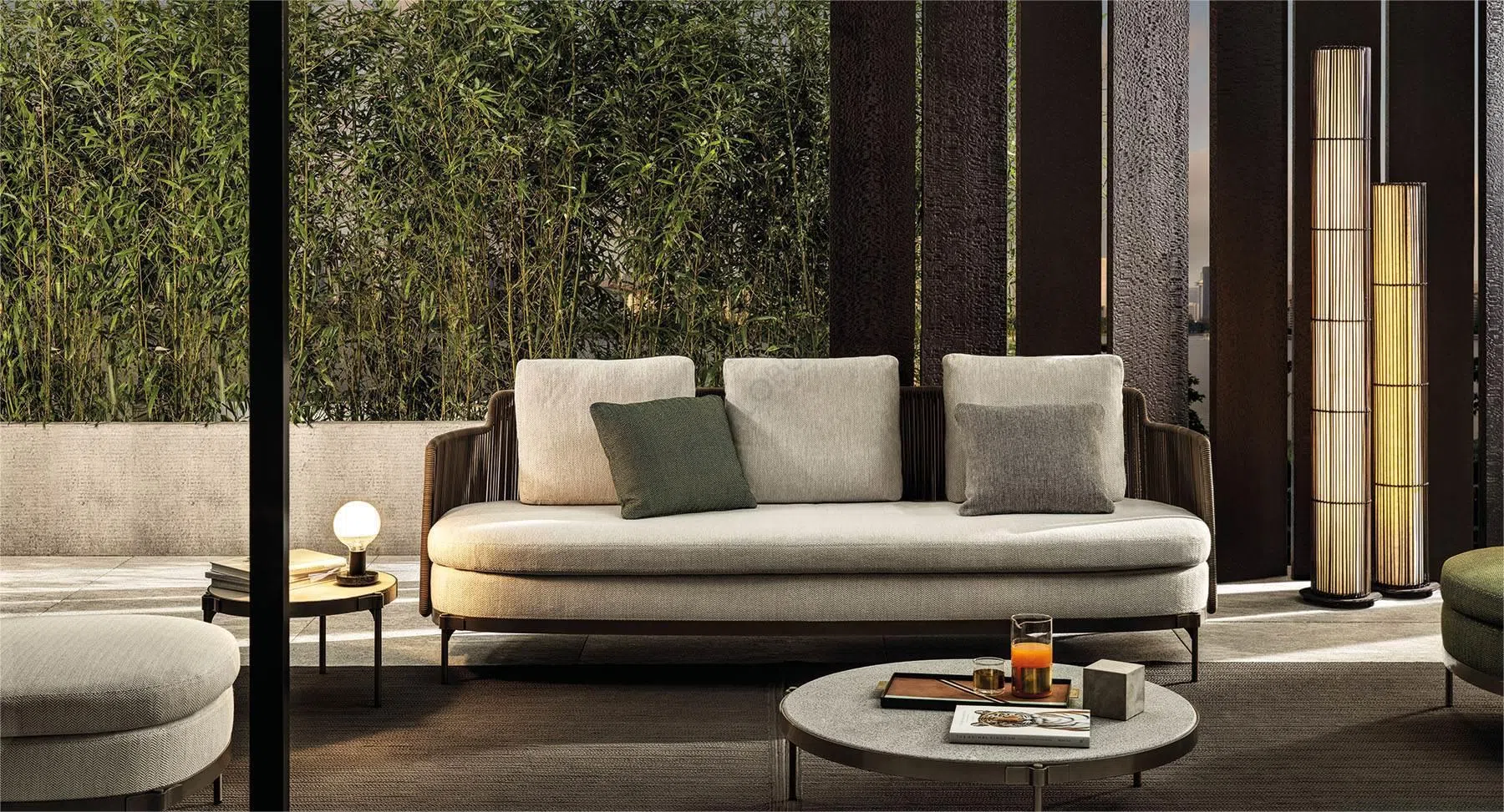 Outdoor coffee table MINOTTI Tape Cord