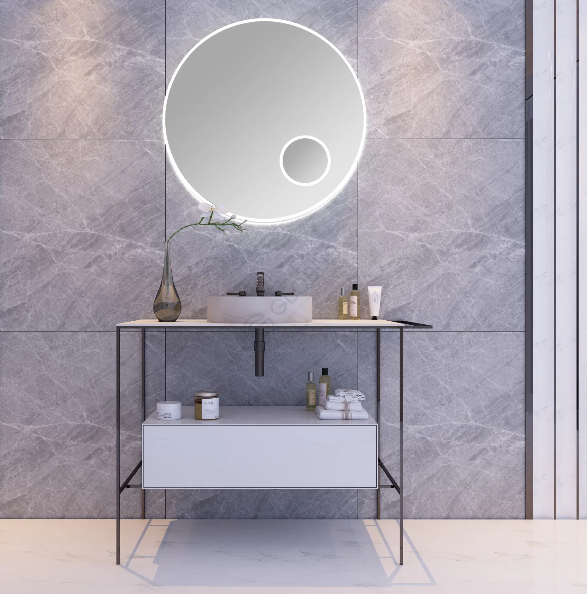 Bathroom cabinet Ovatio