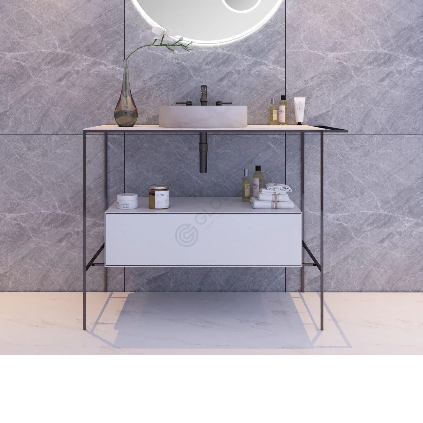 Bathroom cabinet Ovatio