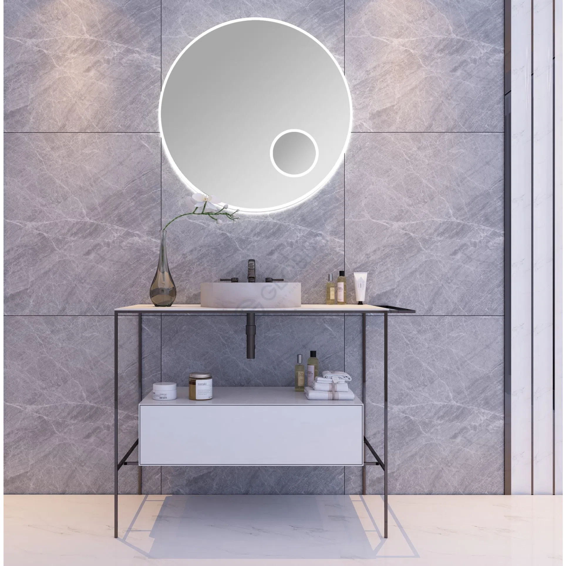 Bathroom cabinet Ovatio