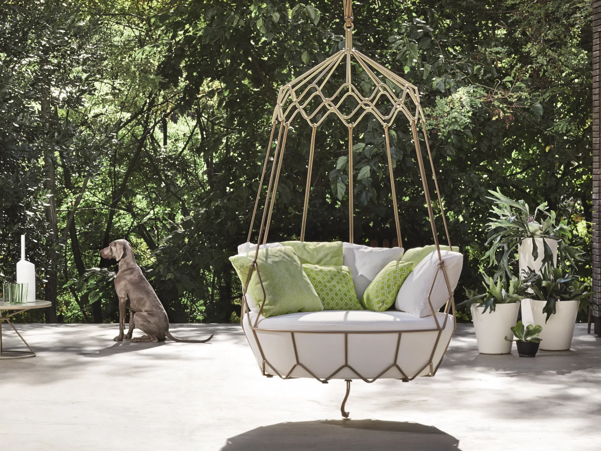 Outdoor swing armchair ROBERTI RATTAN Gravity