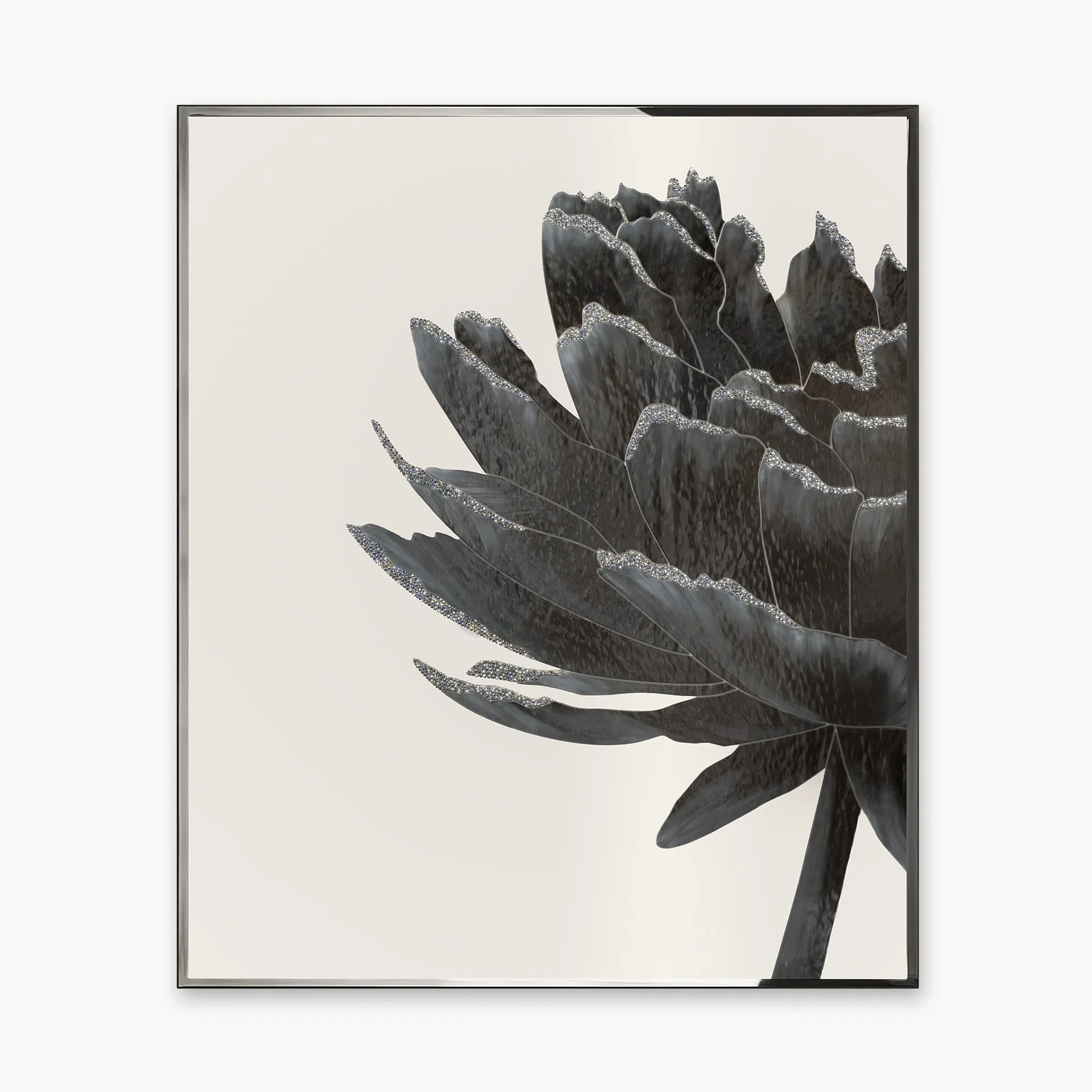 Painting VISIONNAIRE Black Flower