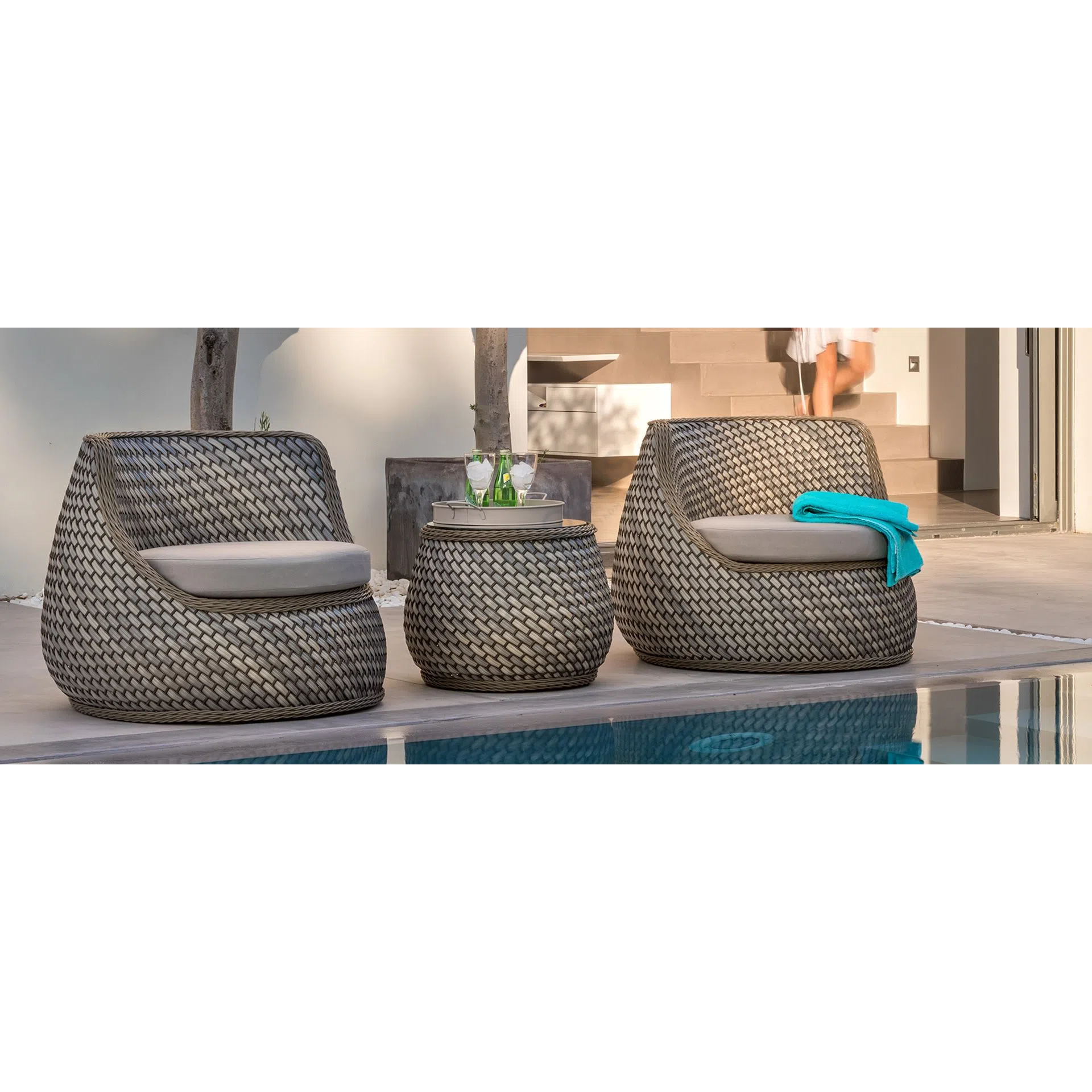 Outdoor armchair Gustavia