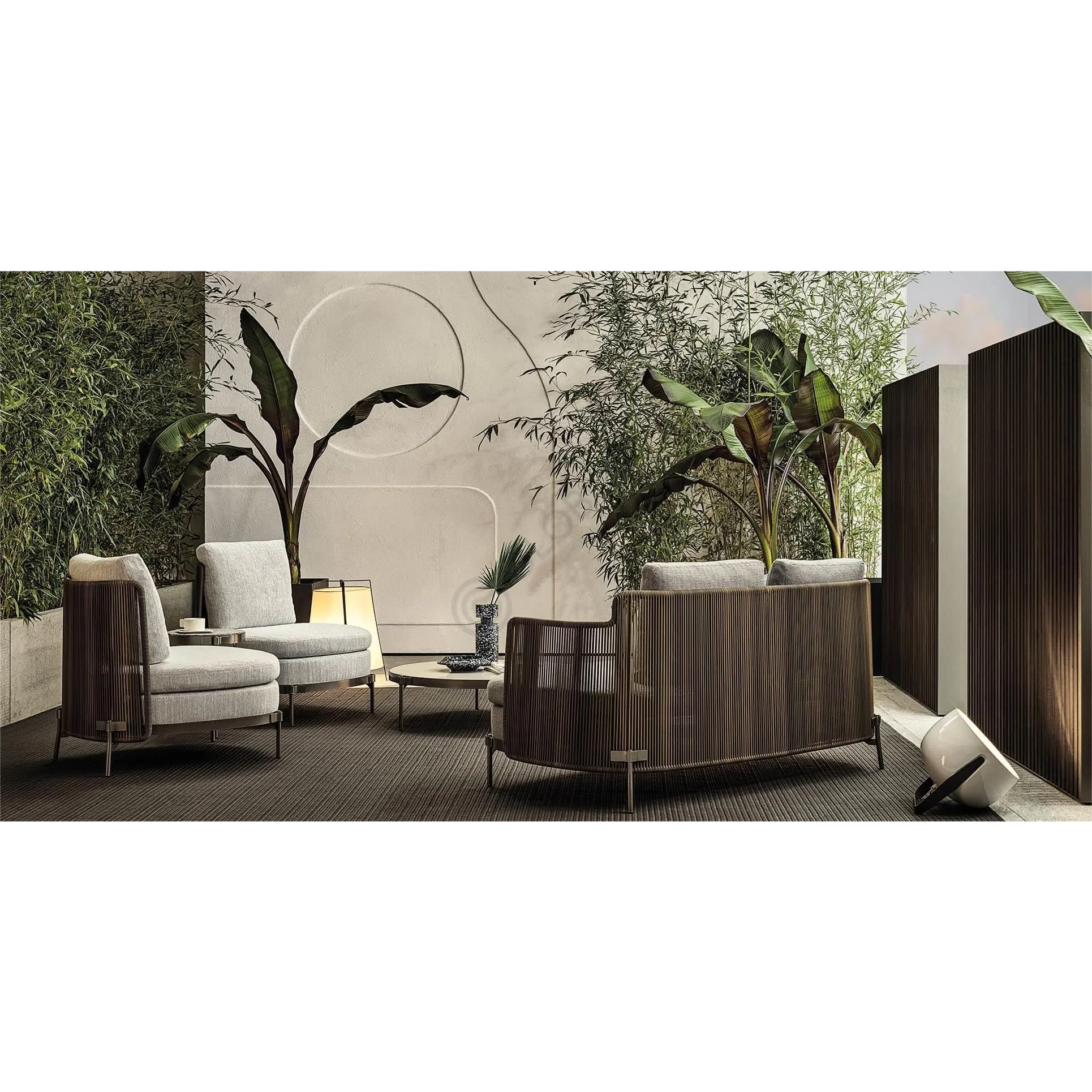 Outdoor sofa MINOTTI Tape Cord