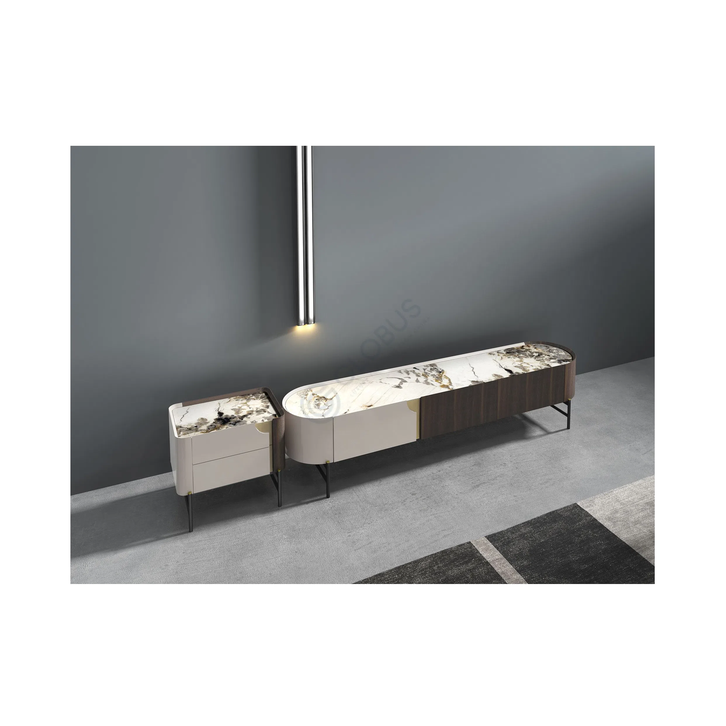 Bedside table NATUZZI ITALIA Orfeo