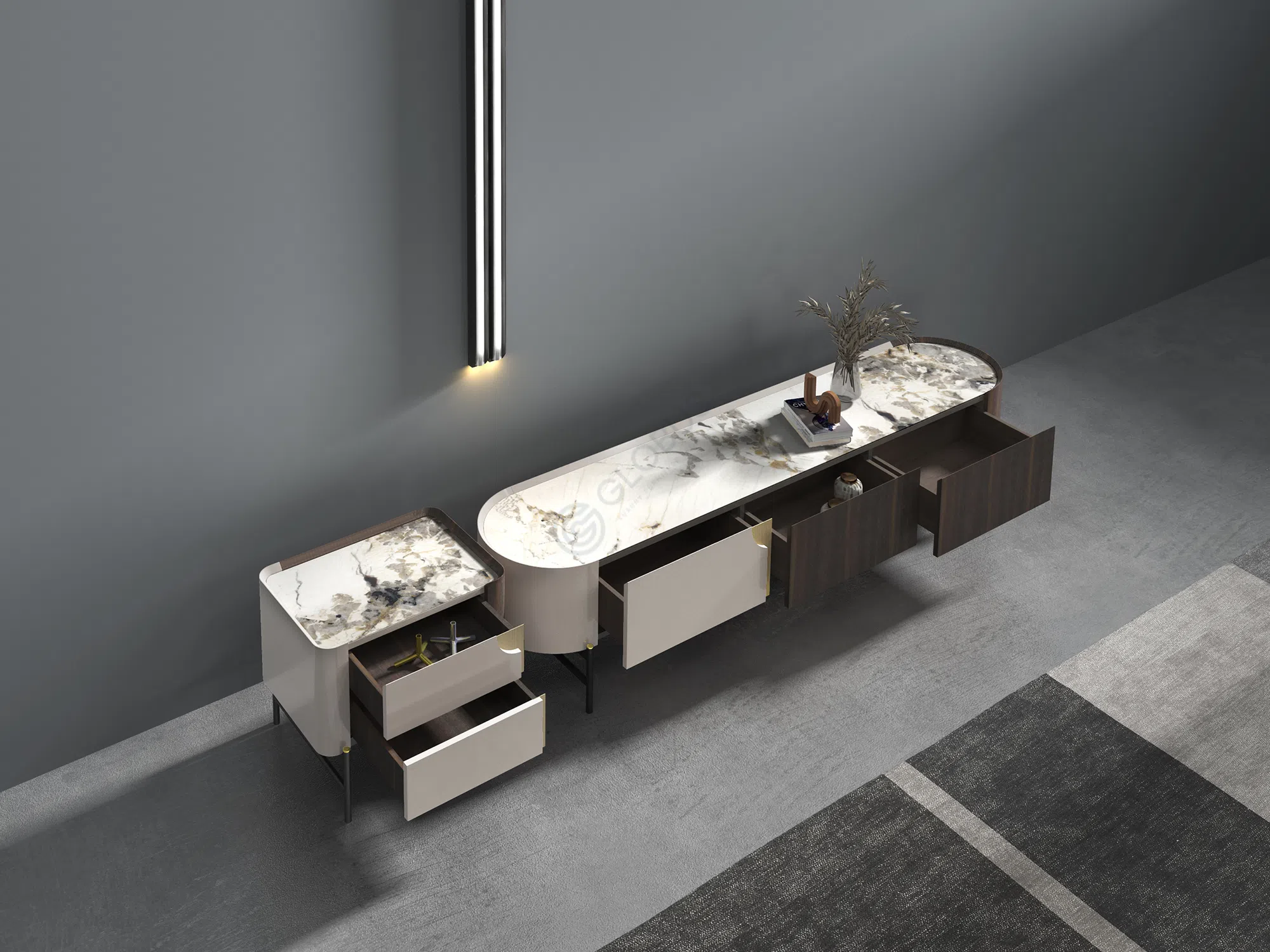 TV stand NATUZZI ITALIA Orfeo