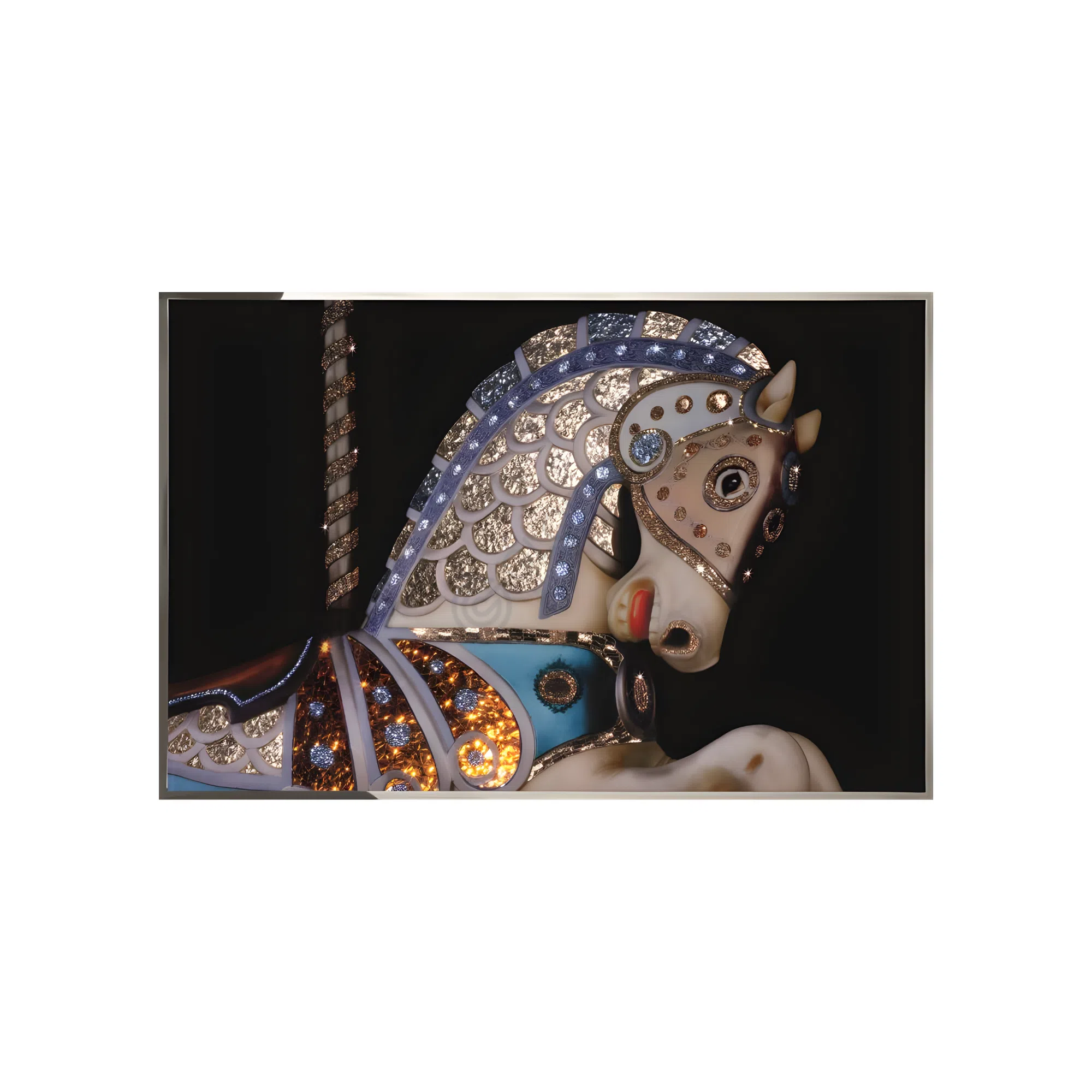 Painting VISIONNAIRE Cavallo Giostra