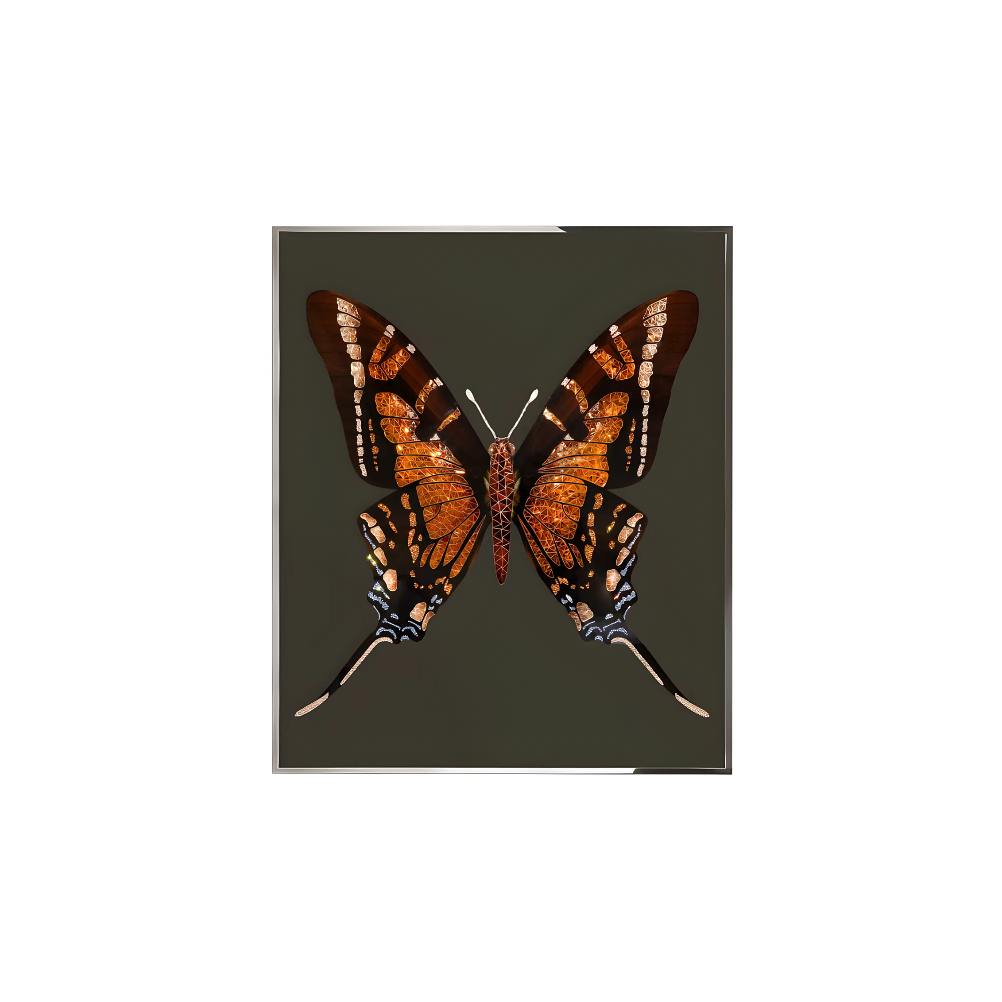 Painting VISIONNAIRE Brown Butterfly