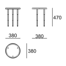 Side table HESSENTIA Heron