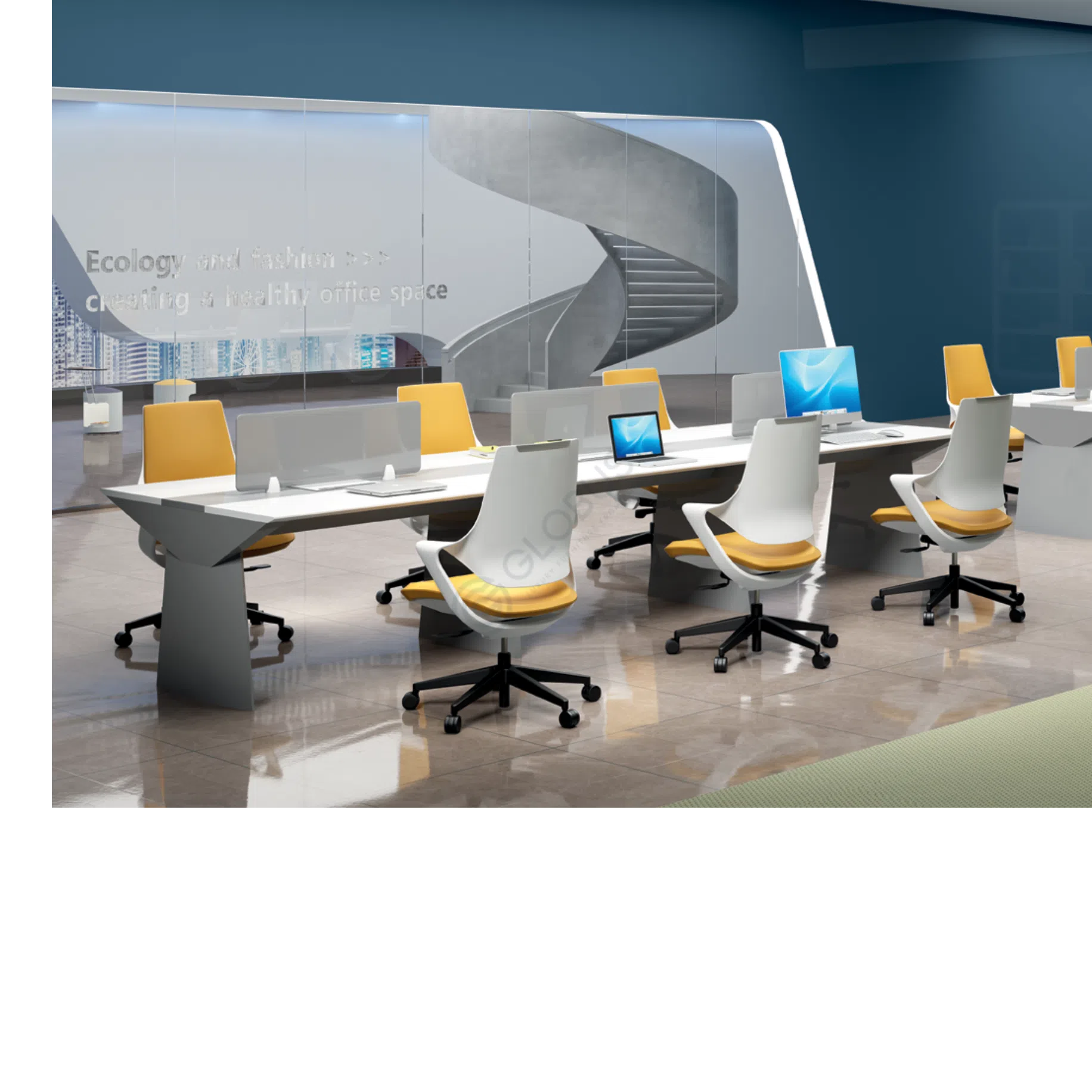 Office desk with partitions Tagliavini