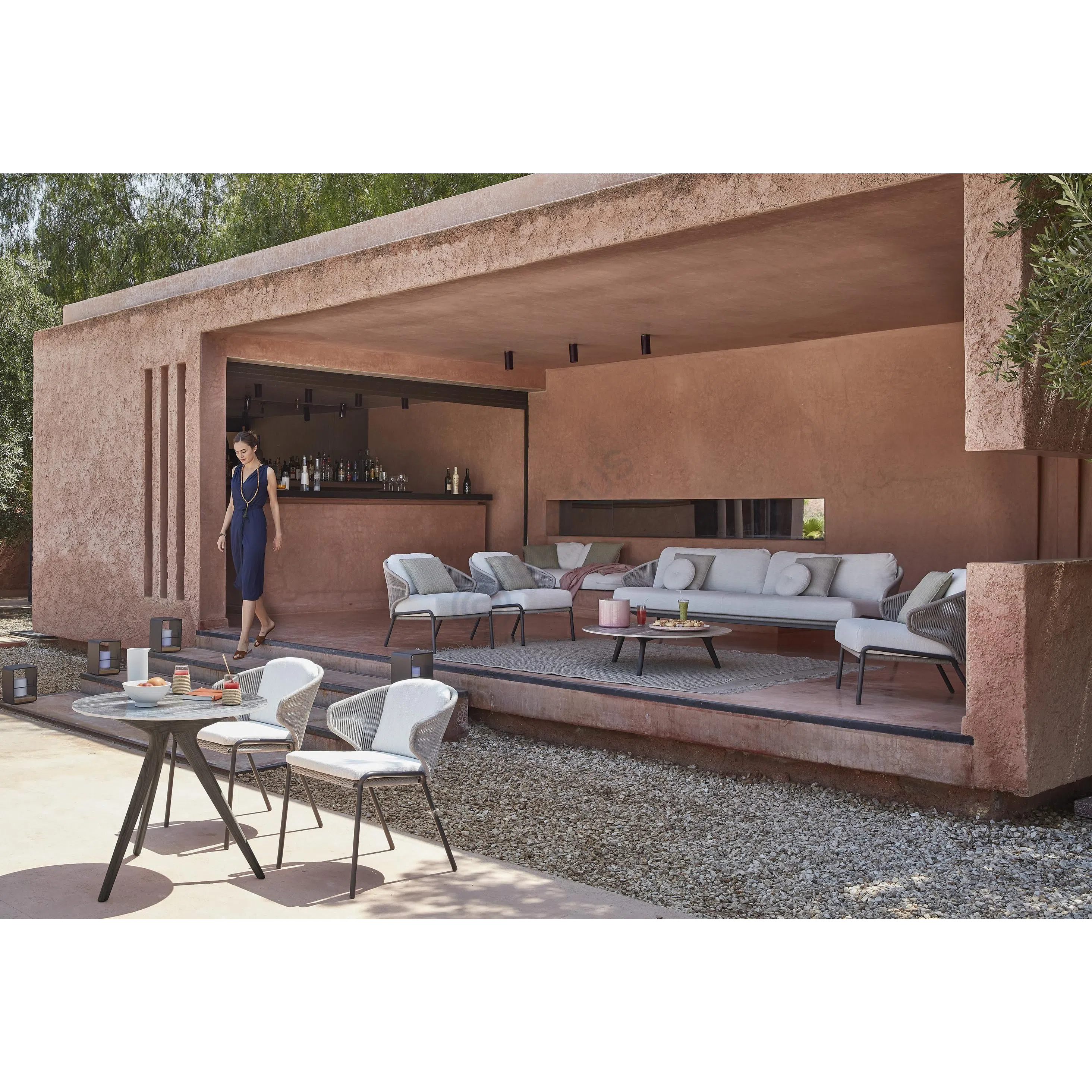 Outdoor armchair Pozzo