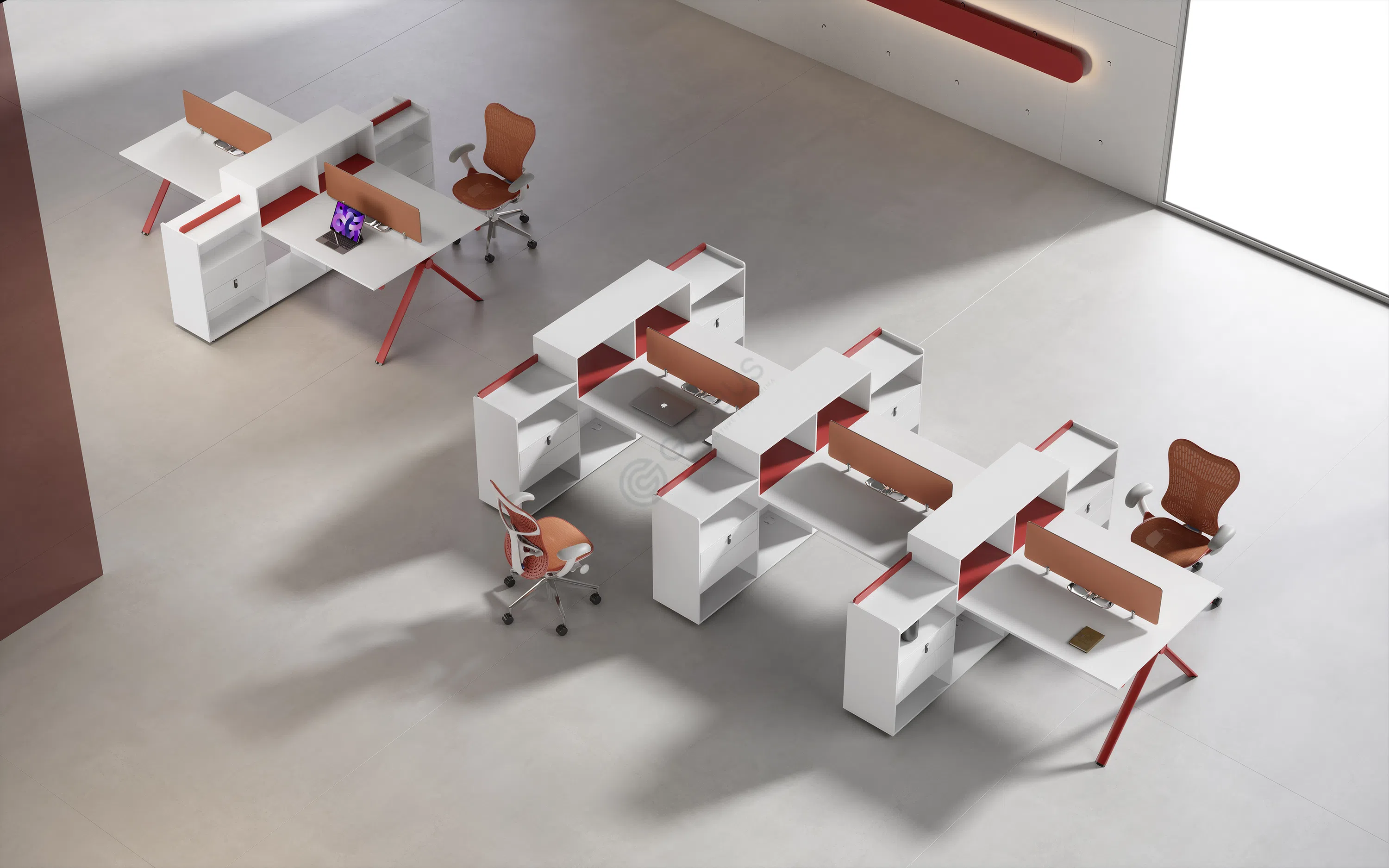 Office desk with partitions Candor