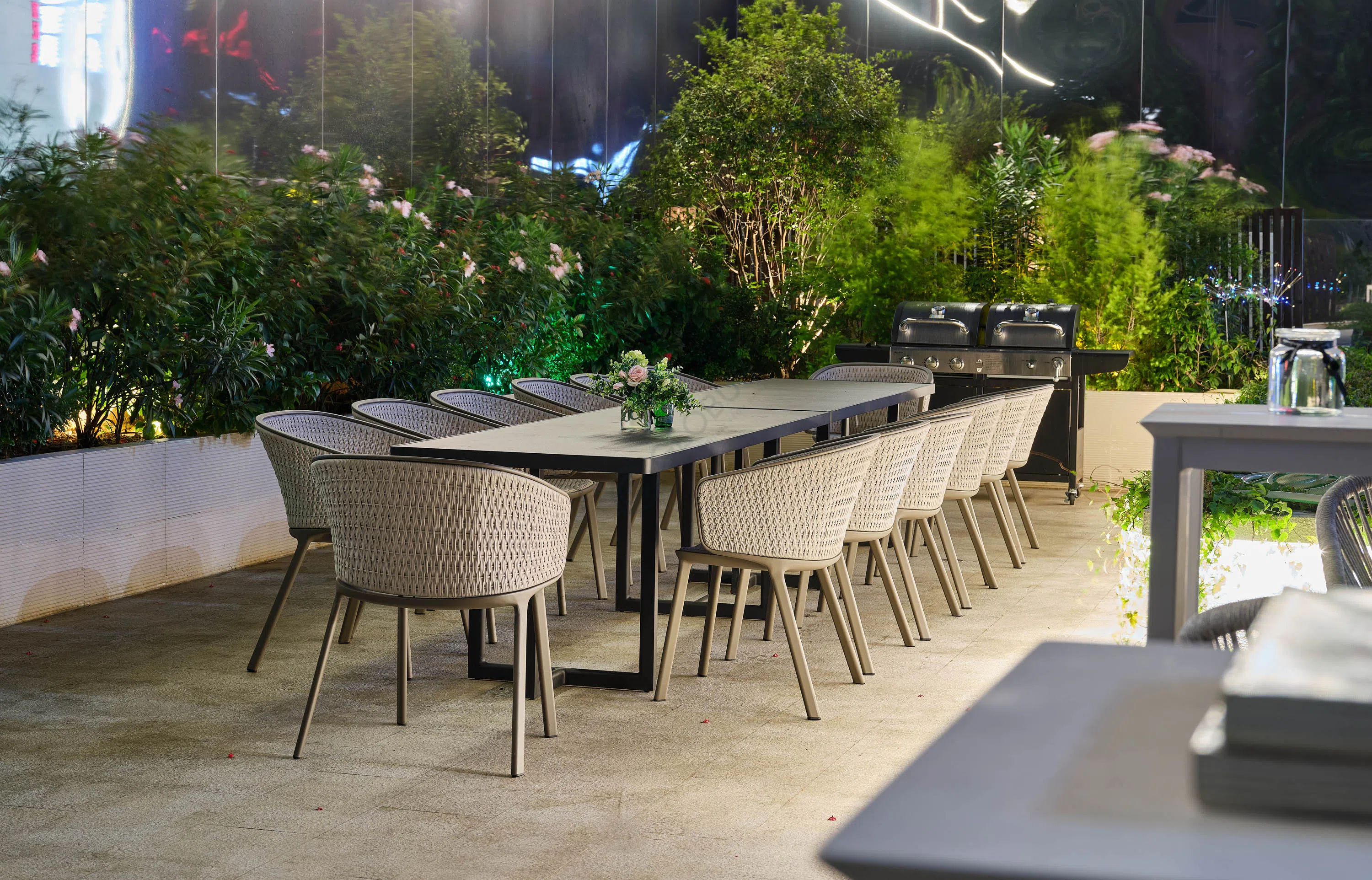 Outdoor armchair ETHIMO Pluvia Rope