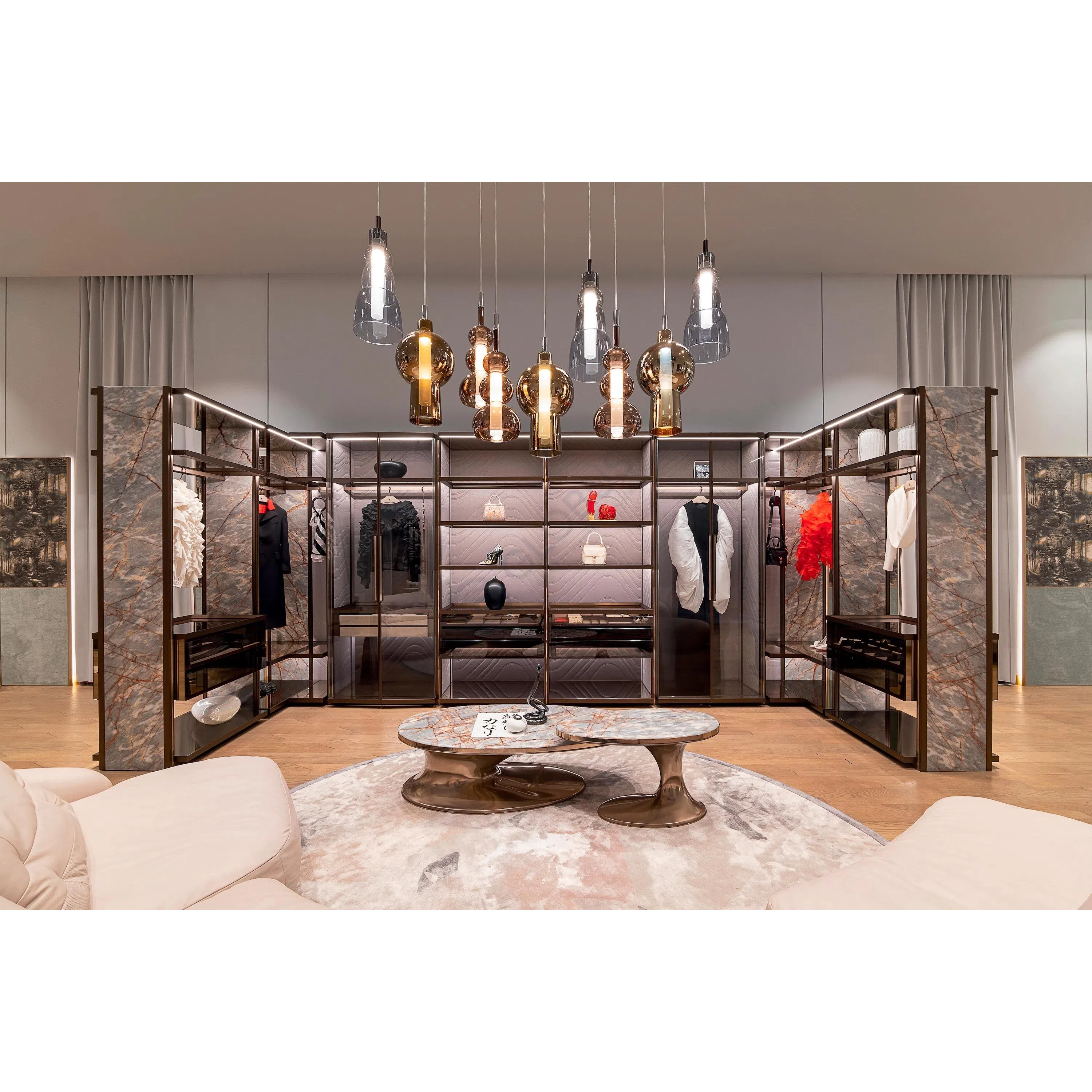 Pendant light VISIONNAIRE Kalgan, Bilbo, Kael, Boreal