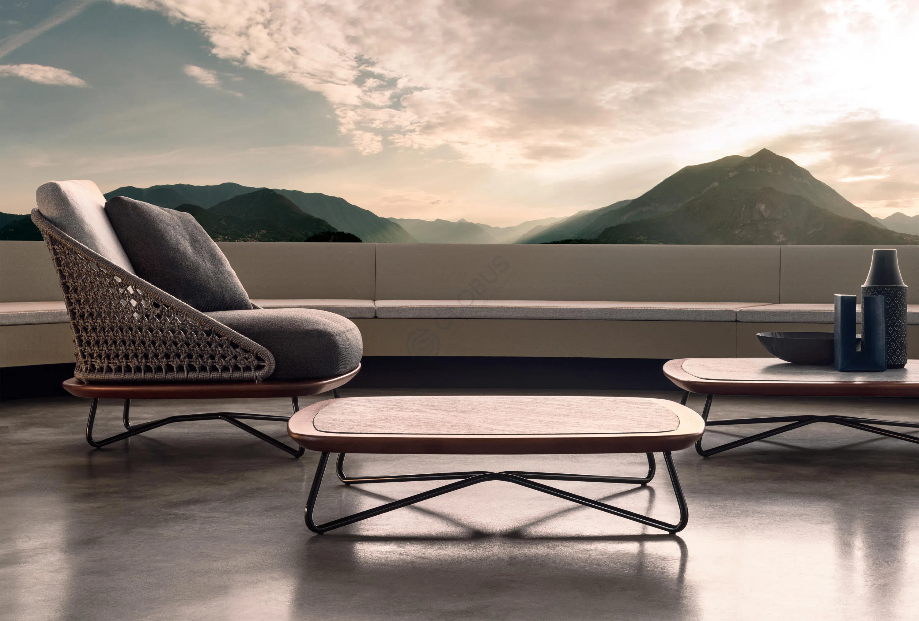 Outdoor coffee table MINOTTI Rivera