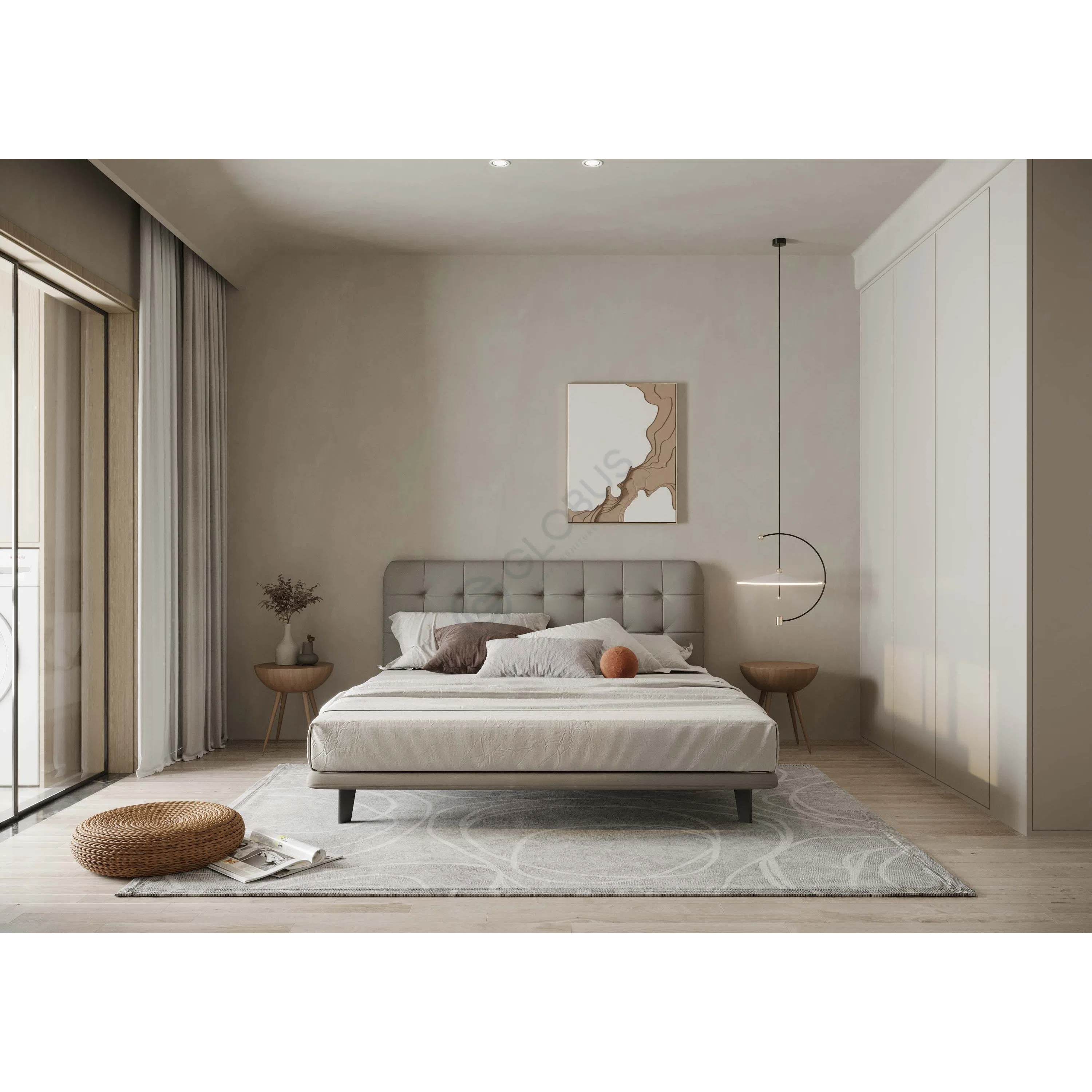 Bed PIANCA Filo Capitonné
