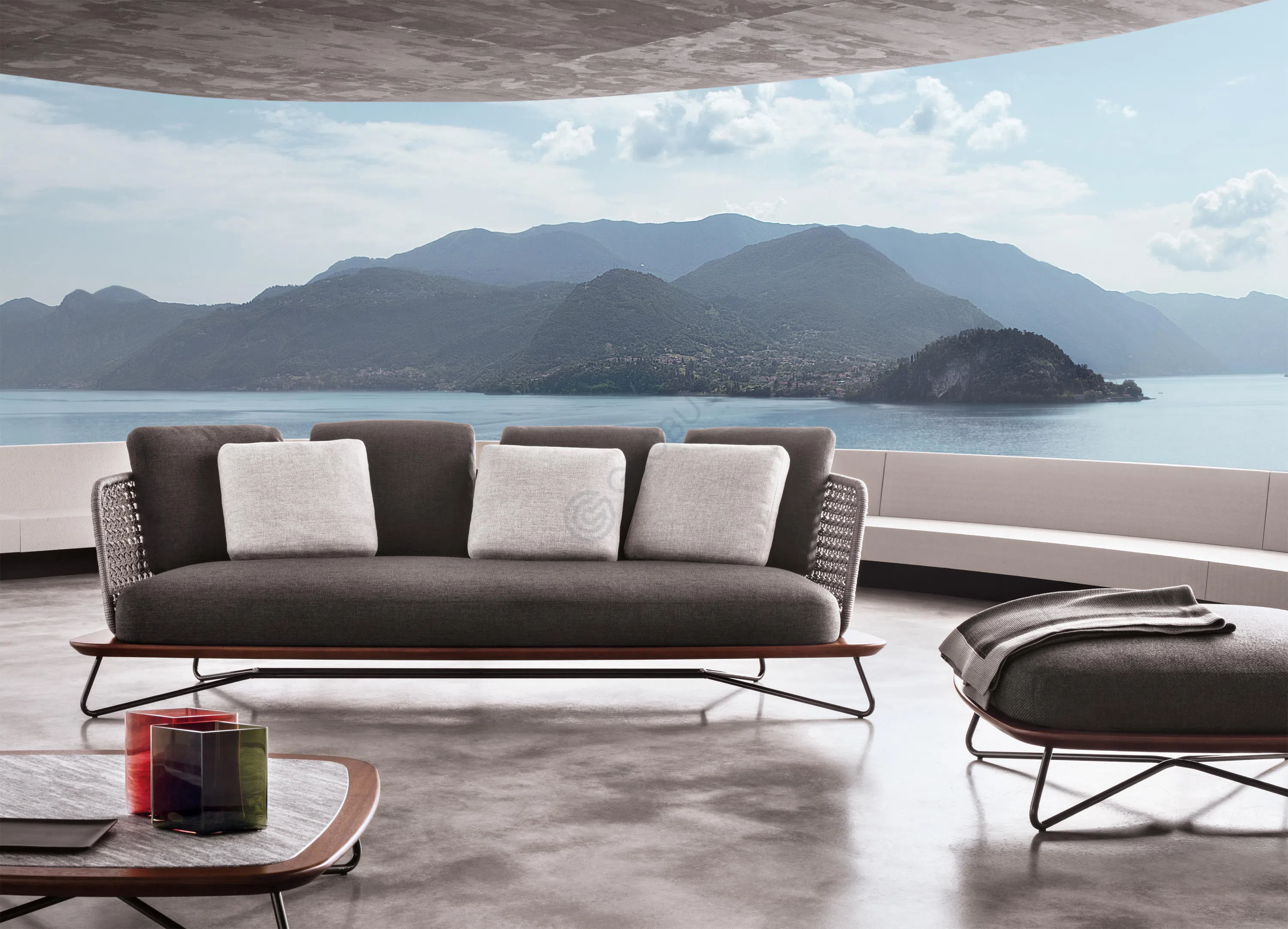 Outdoor pouf MINOTTI Rivera