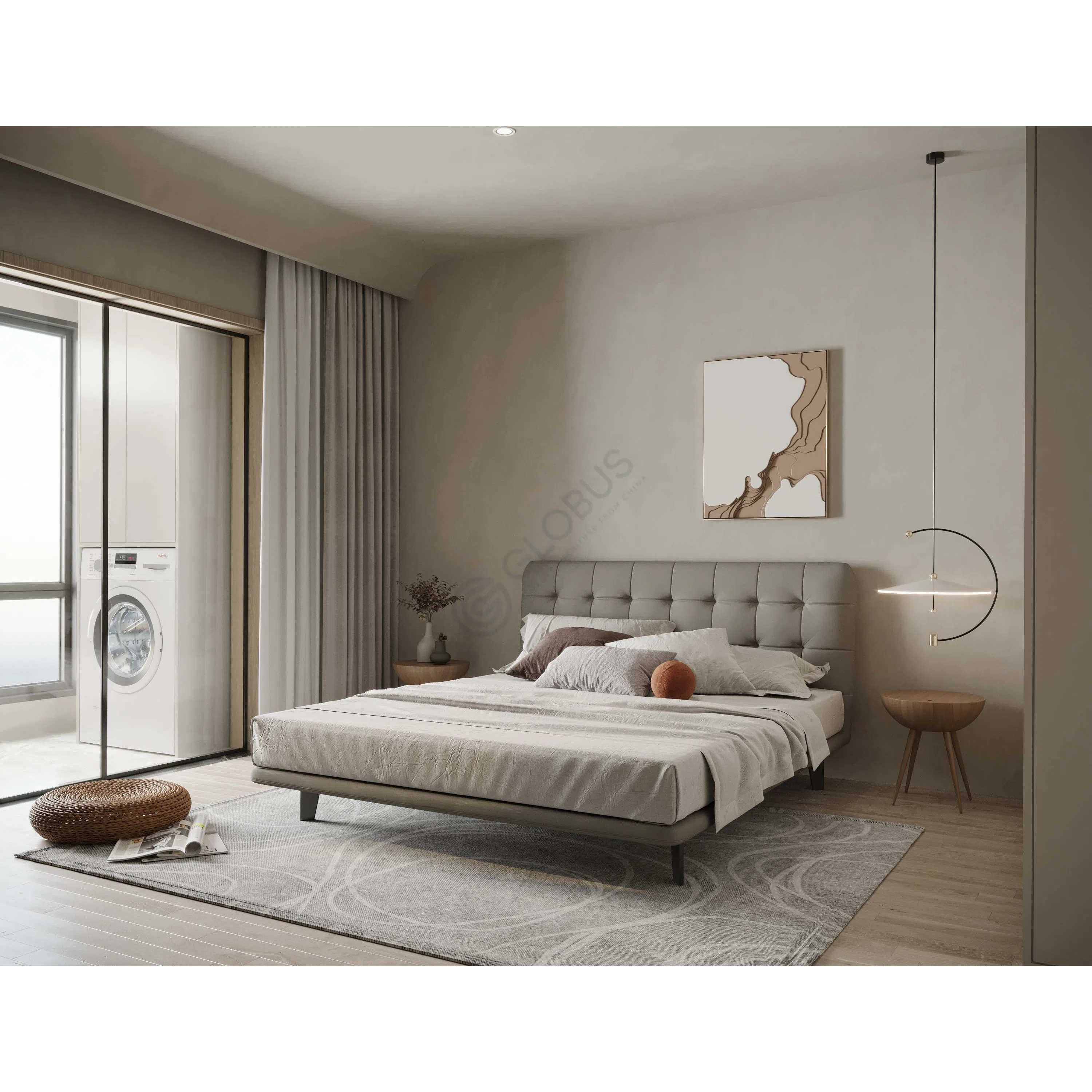 Bed PIANCA Filo Capitonné