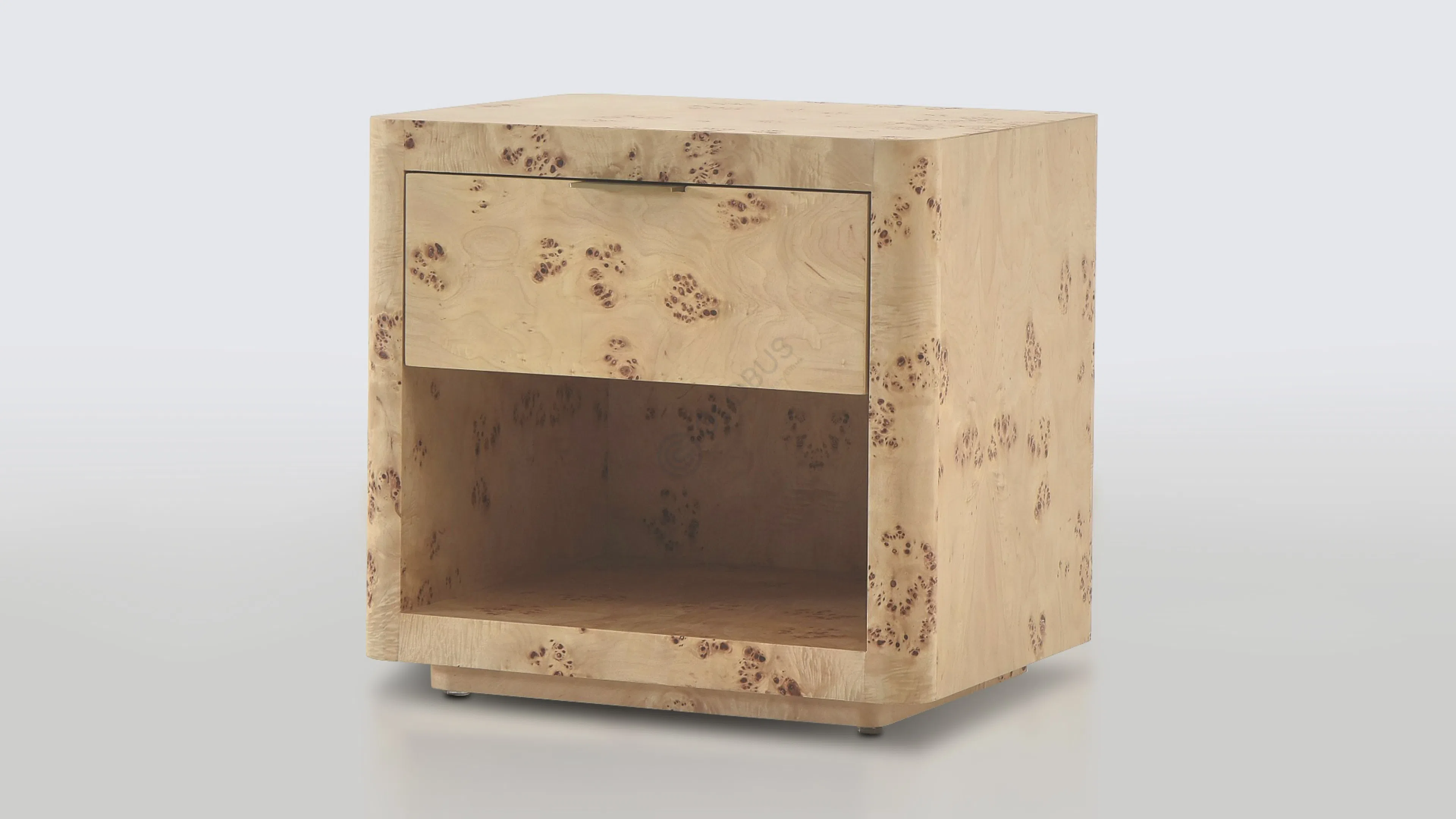 Bedside table RESTORATION HARDWARE Bardot Burl