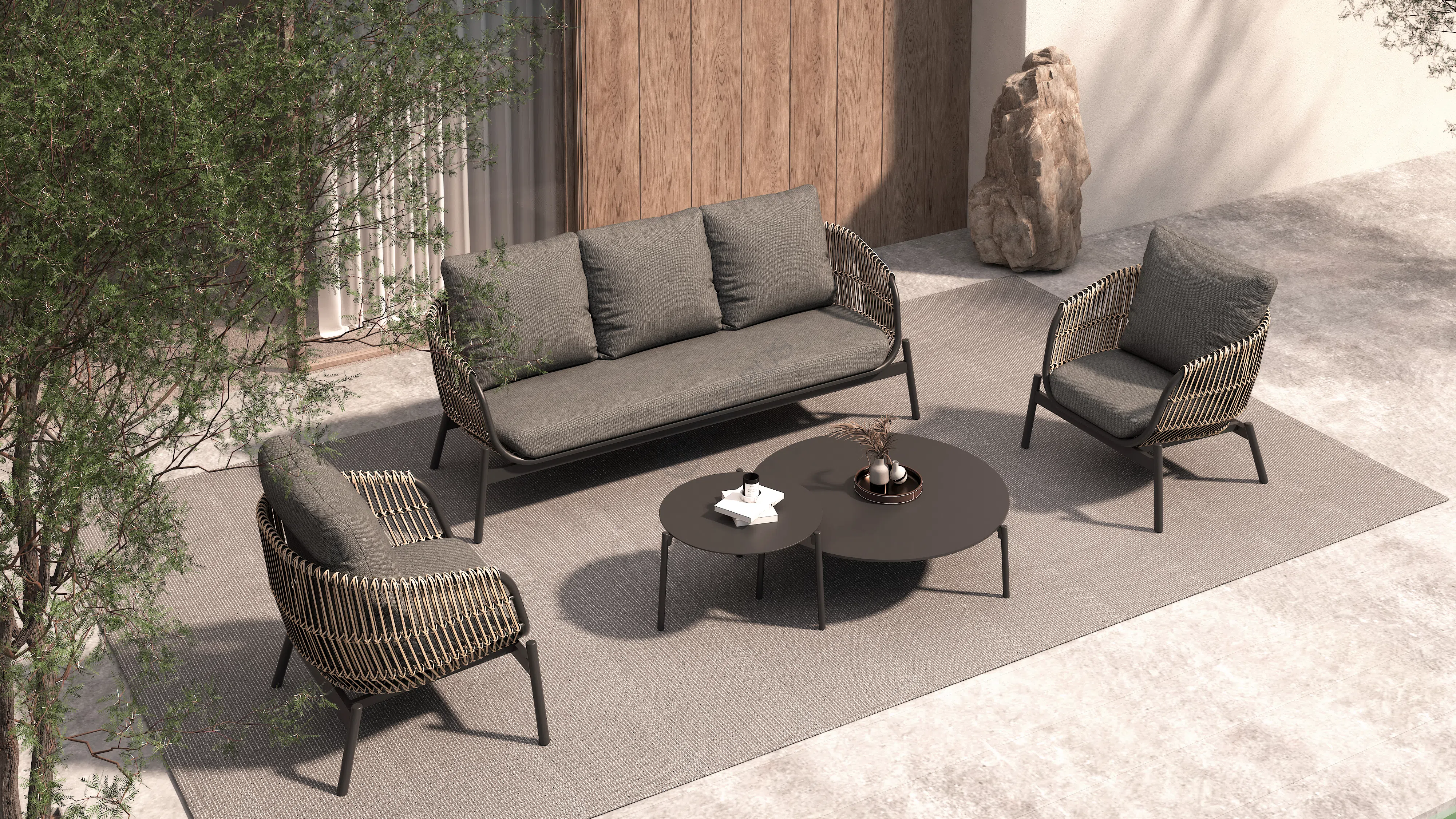 Outdoor armchair Karly