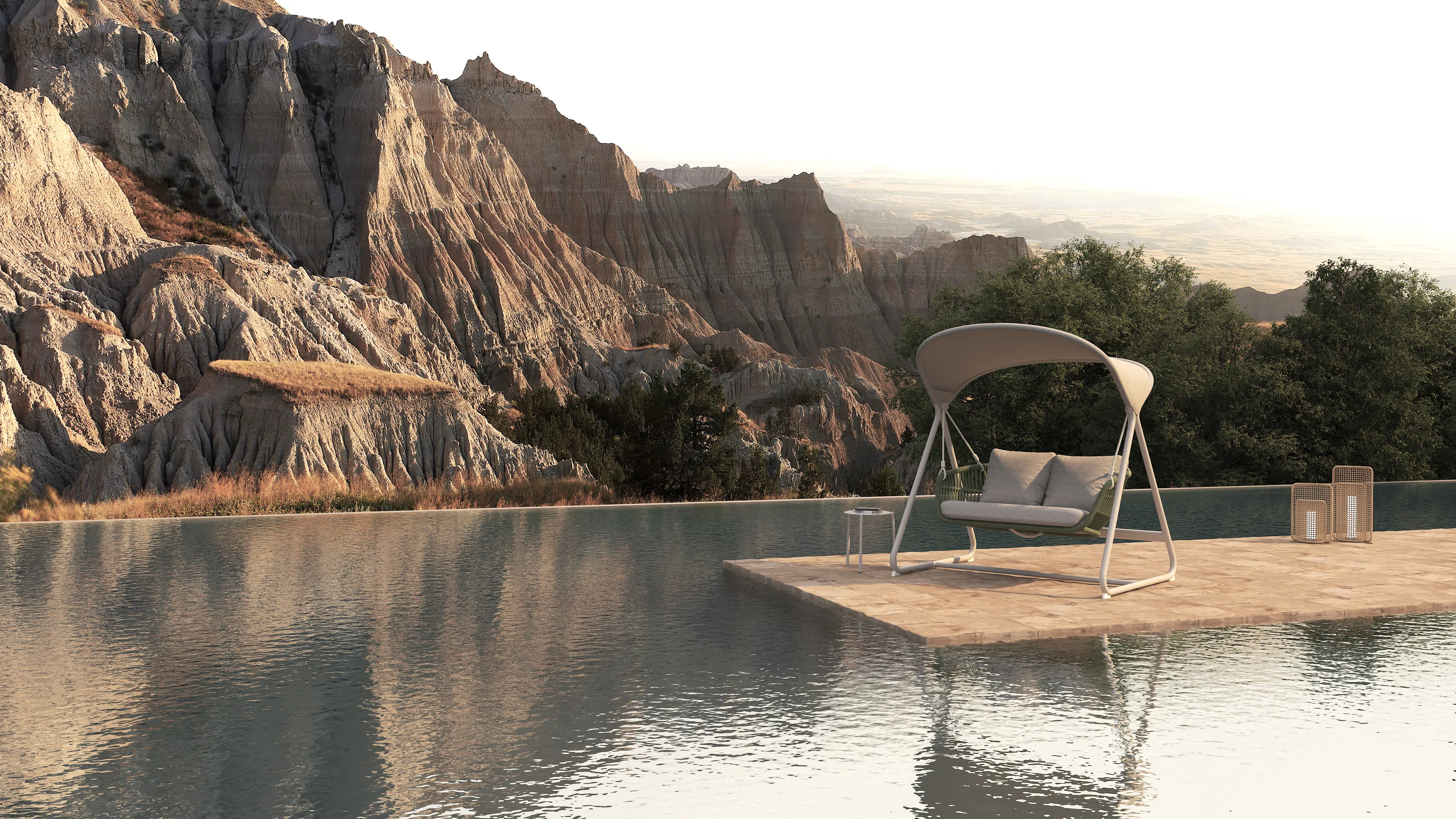 Outdoor swing sofa Pluvius