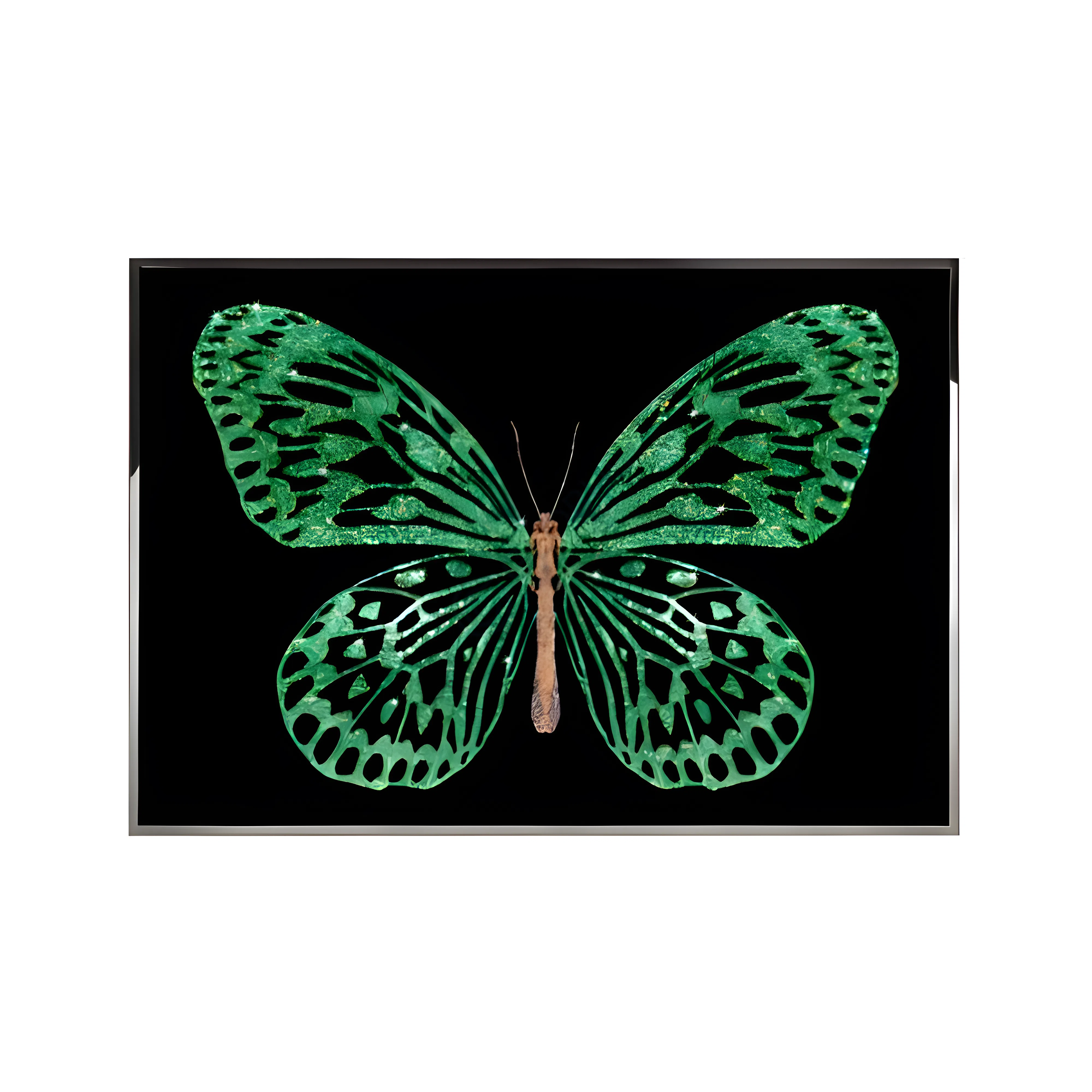 Painting VISIONNAIRE Green Butterfly