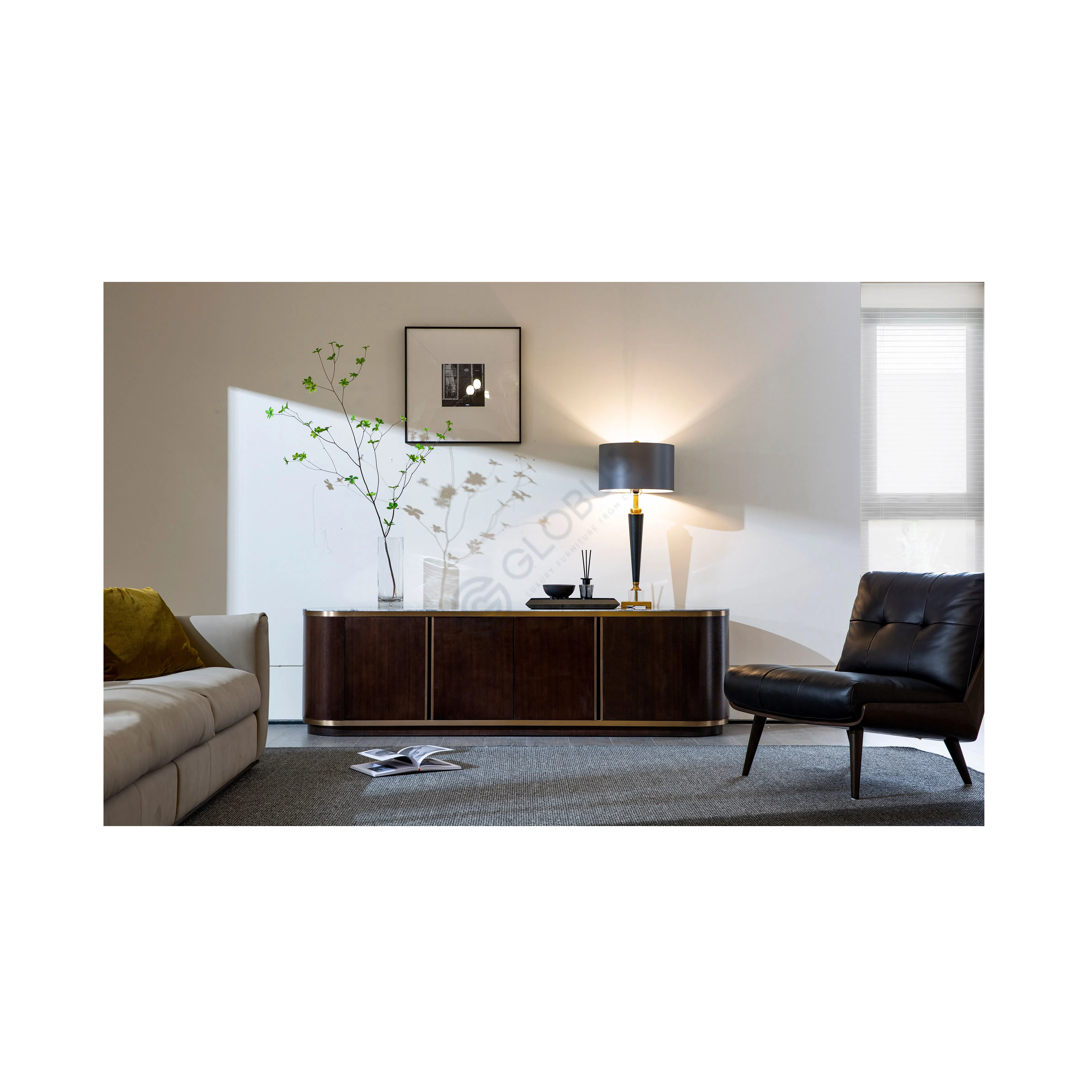 TV stand LASKASAS Brown