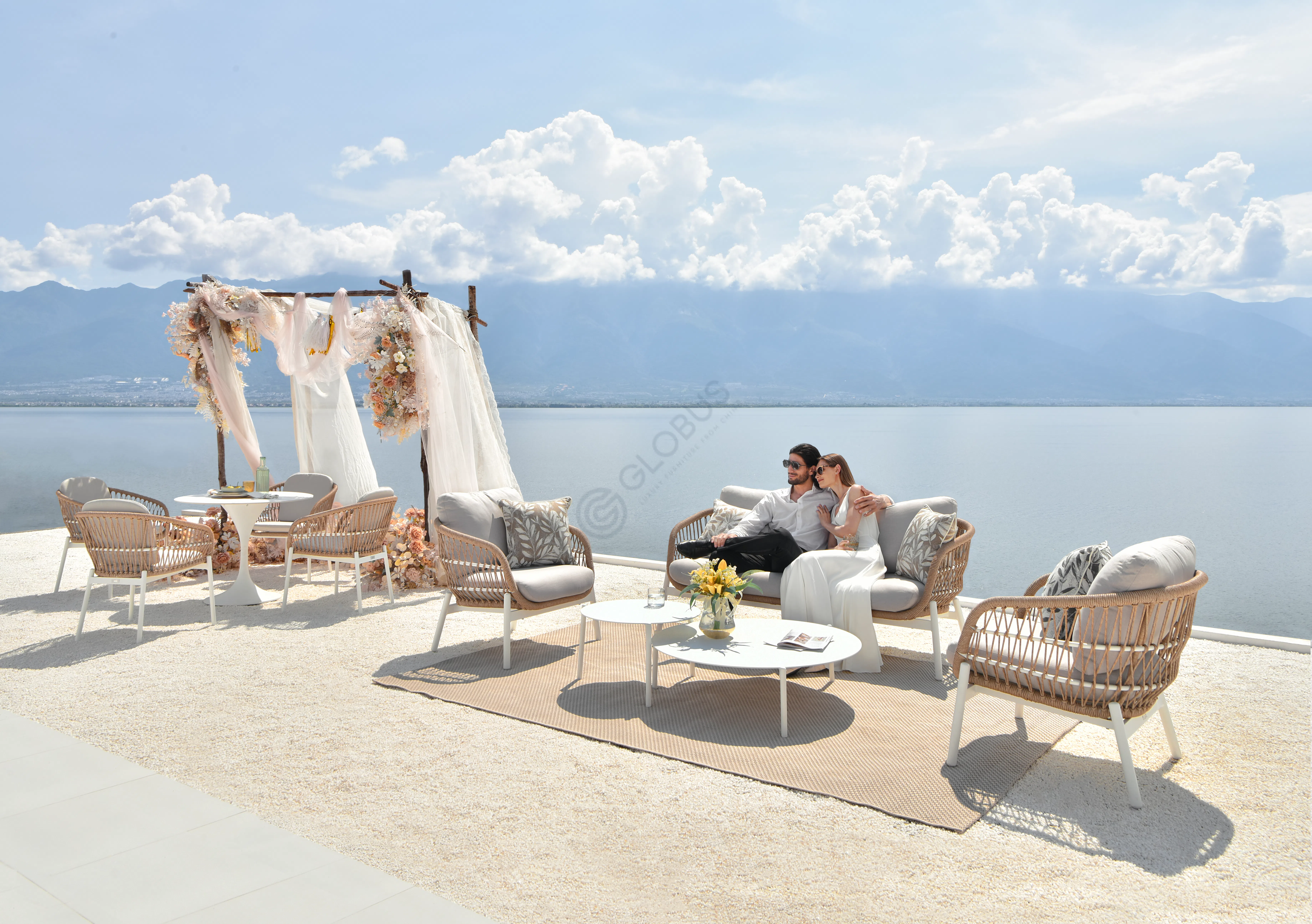 Outdoor armchair Uccelina