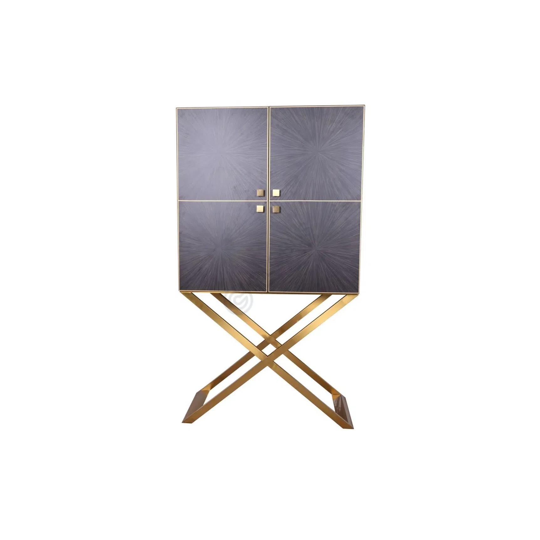 Wine cabinet ARMANI Club Black Straw Marquetry