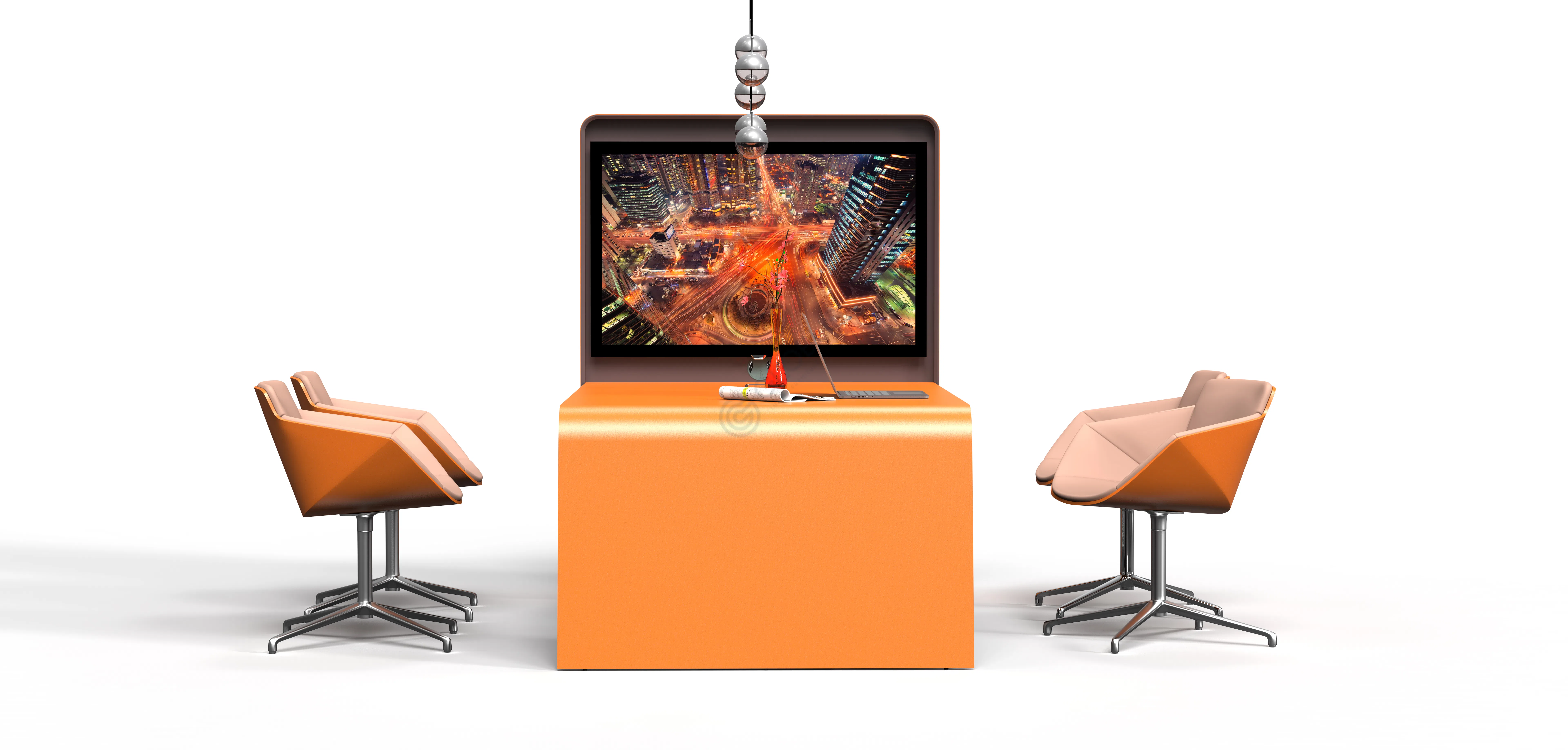 Office desk with partitions Butti