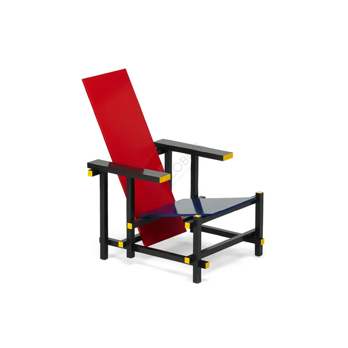 Armchair GERRIT RIETVELD Red and Blue