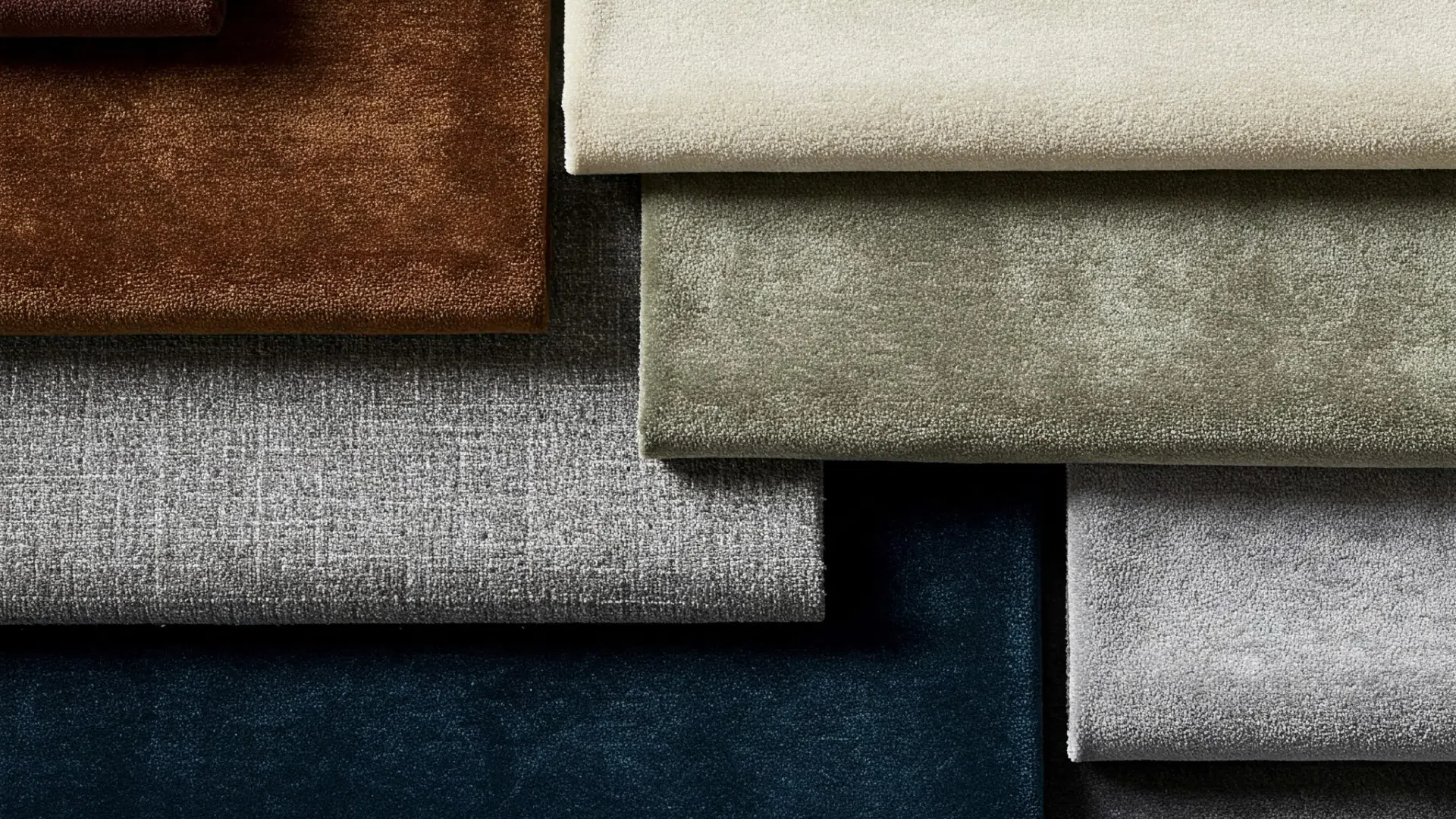 Furniture fabric swatches A collection of furniture fabric swatches in various colors and textures.