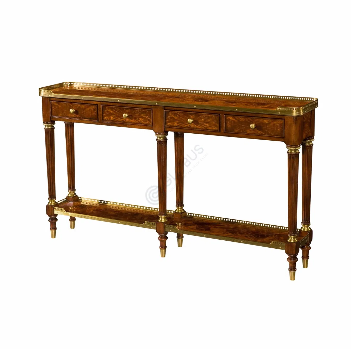 Console THEODORE ALEXANDER A Burl Lattice Parquetry