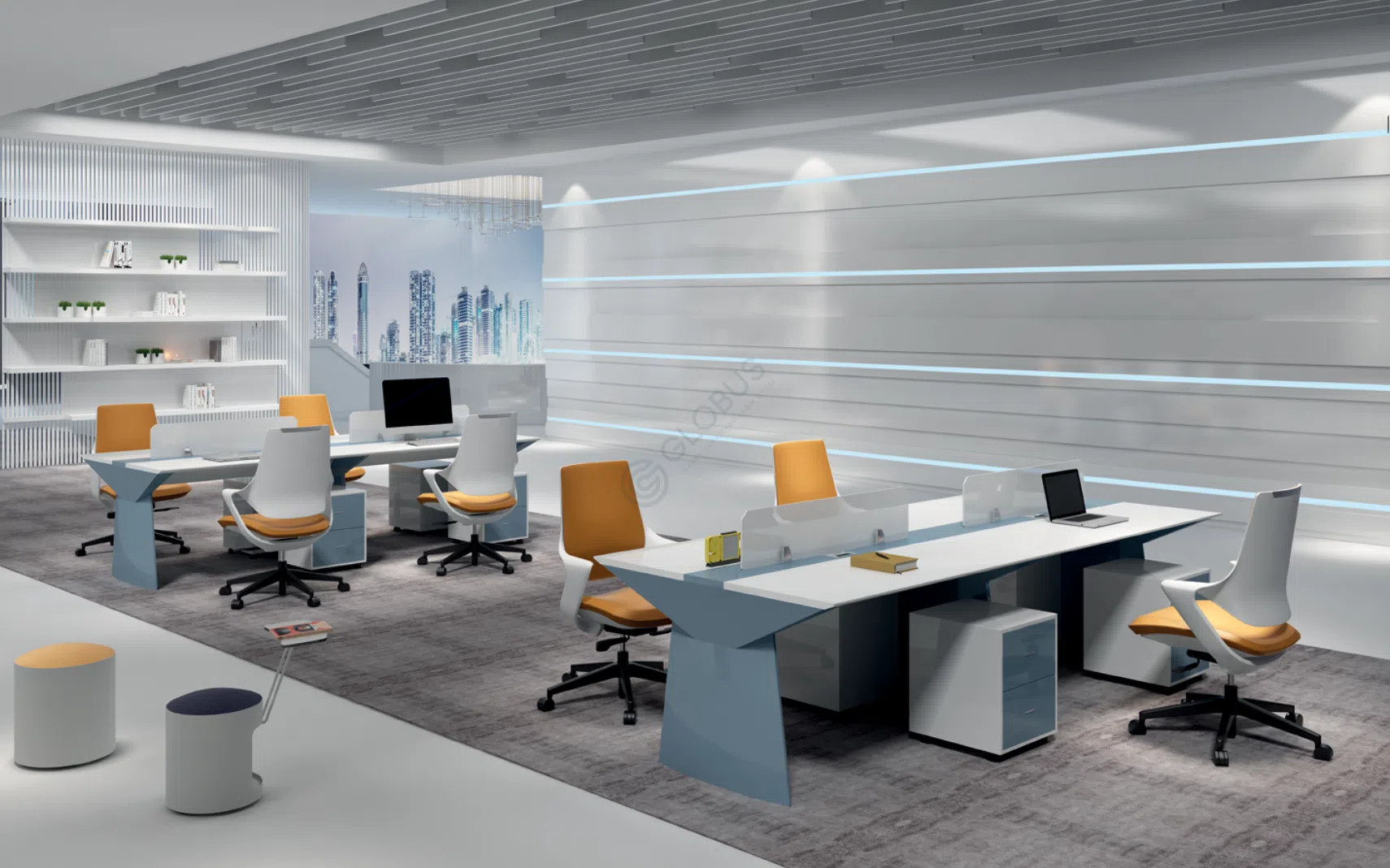 Office desk with partitions Xeridia