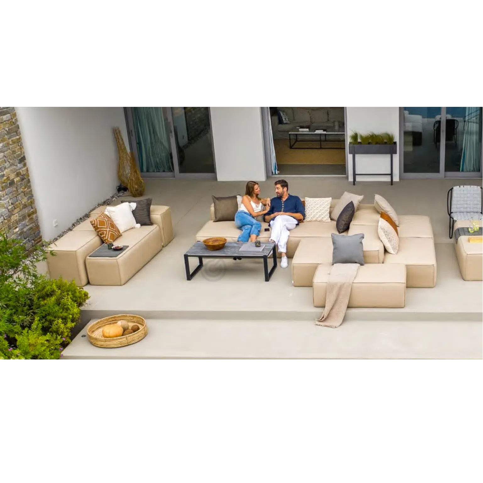 Outdoor pouf Luminata