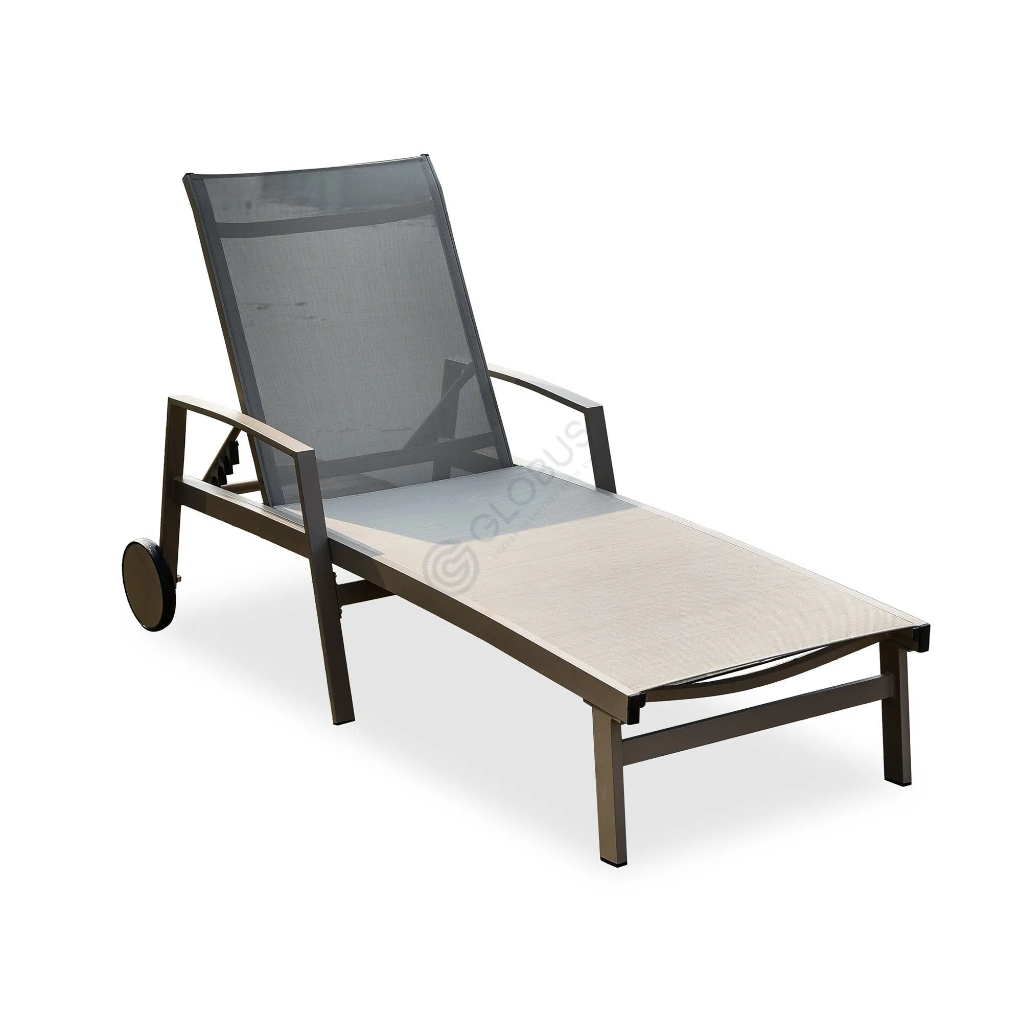 Hampton bay white rock cheap padded sling lounger